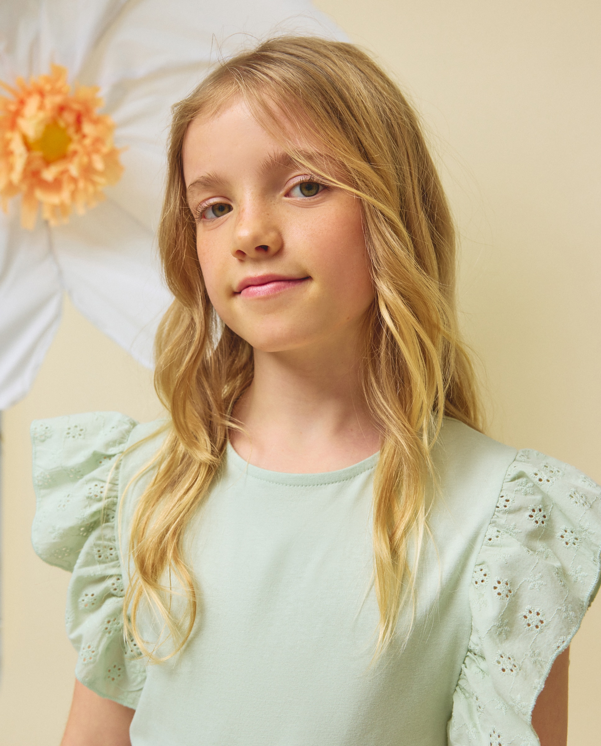 T-shirt sem Mangas com Folho Kids El Corte Inglés 510 Verde Claro-4