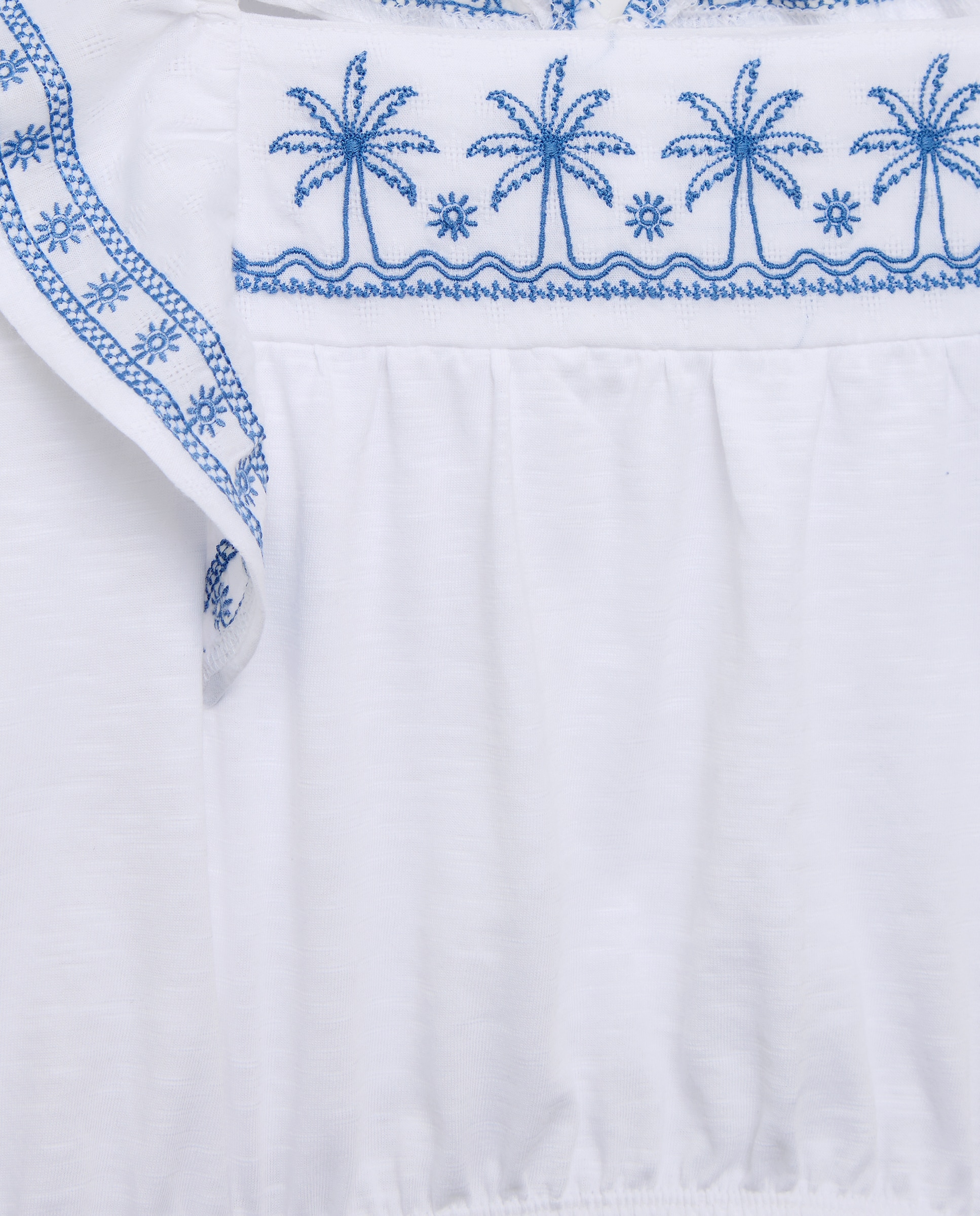 Camiseta de manga corta de niña con bordados - Kids El Corte Inglés - Blanco Blanco-5
