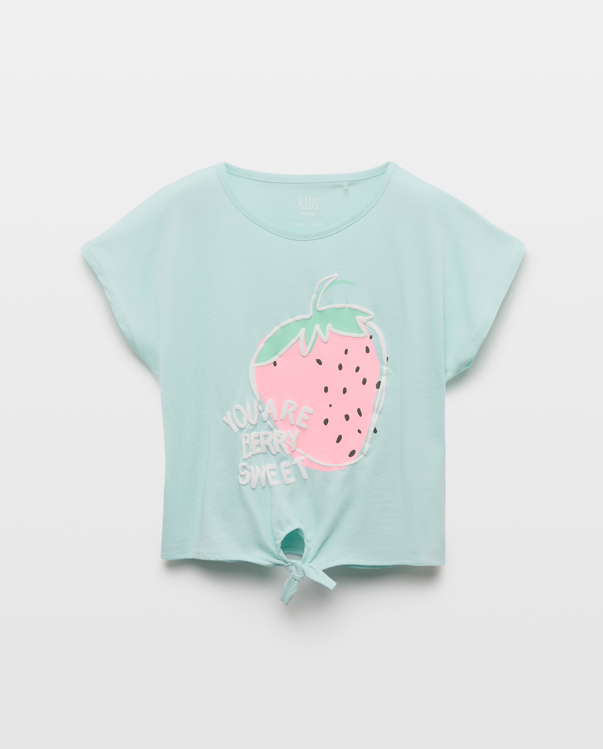 T-shirt com Estampado e Nó na Parte Inferior Kids El Corte Inglés Verde-5