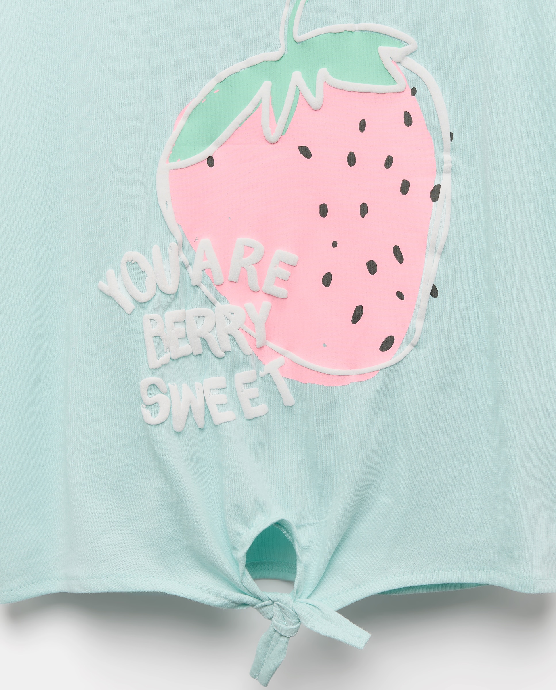 T-shirt com Estampado e Nó na Parte Inferior Kids El Corte Inglés Verde-6