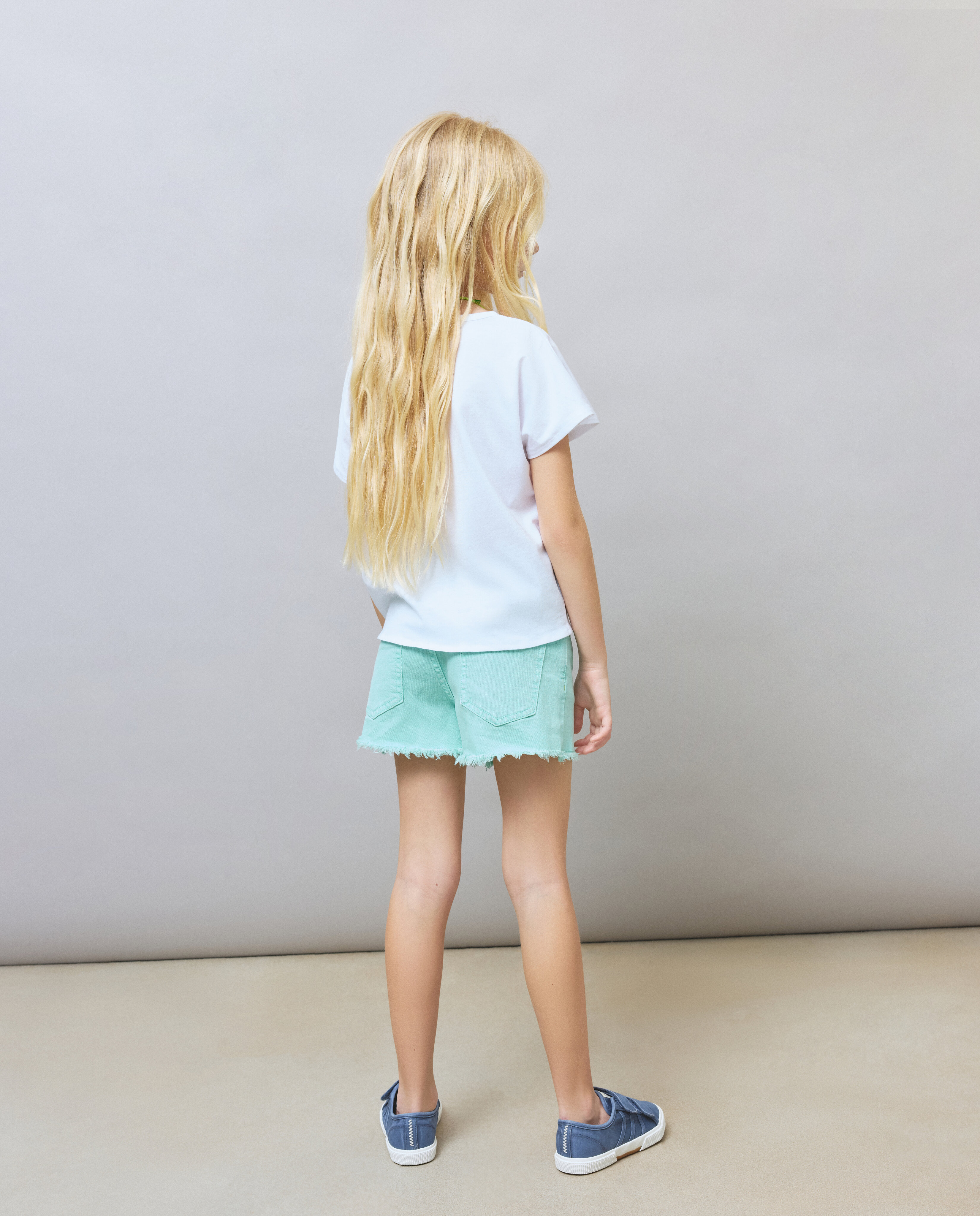 Camiseta de niña con estampado y nudo en bajo - Kids El Corte Inglés - Blanco Blanco-3