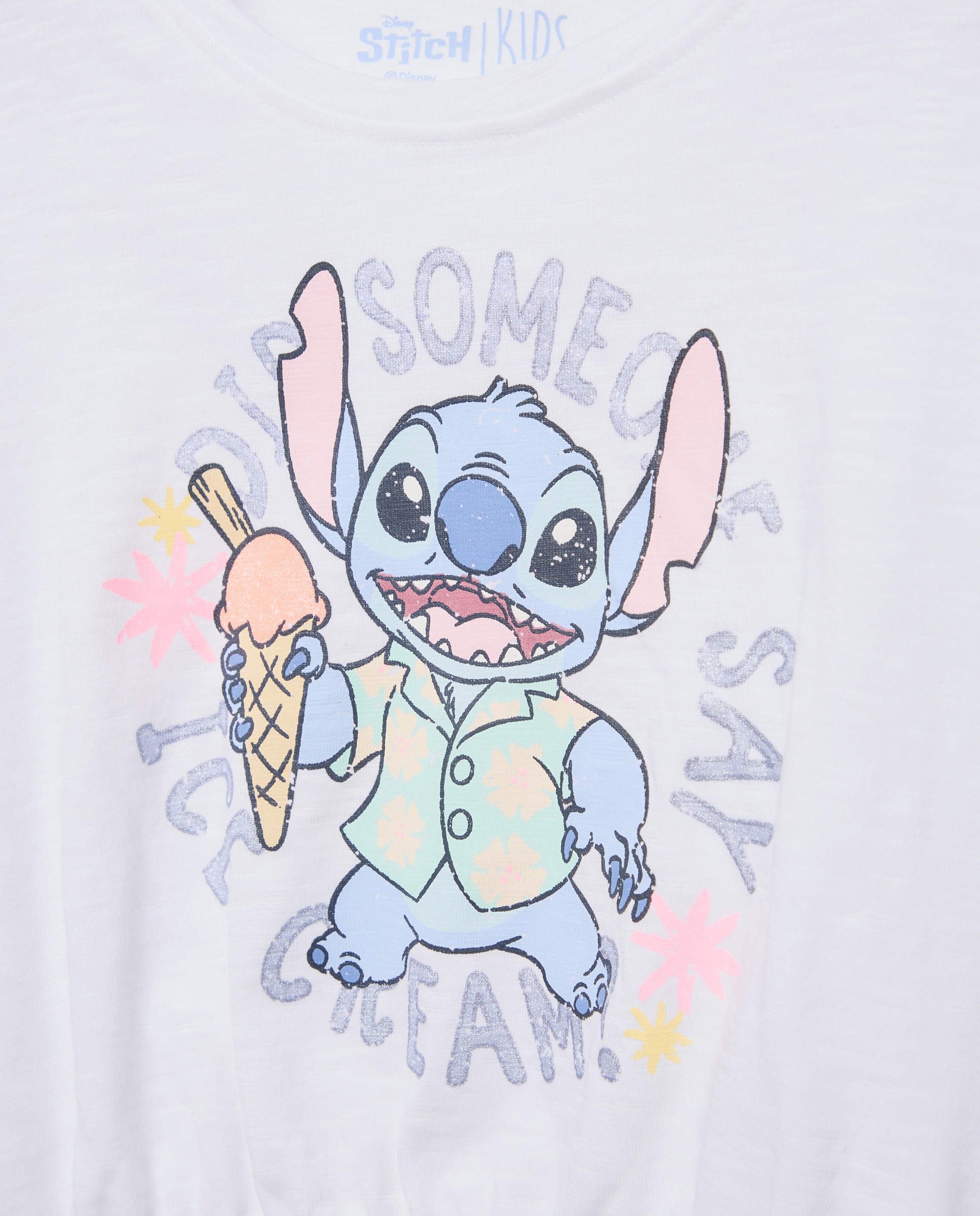 Camiseta de niña con estampado Stich de manga corta - Kids El Corte Inglés - Blanco Blanco-5