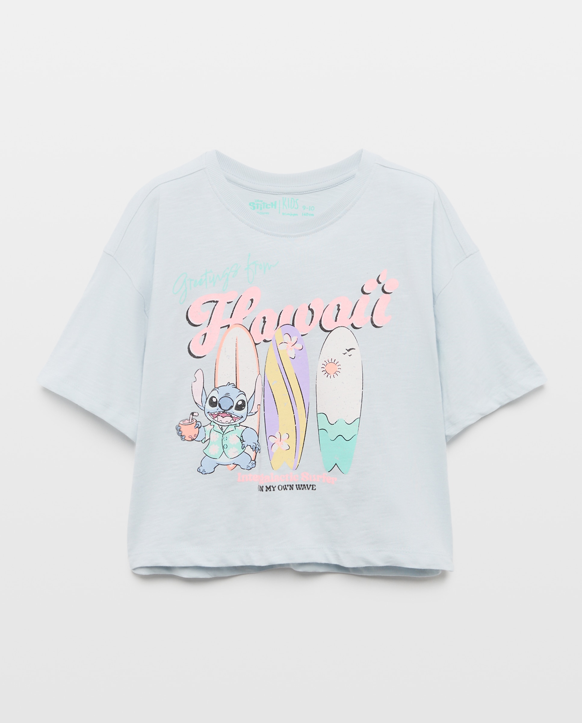 Camiseta de niña con estampado Stich de manga corta - Kids El Corte Inglés - Azul marino Azul marino-5