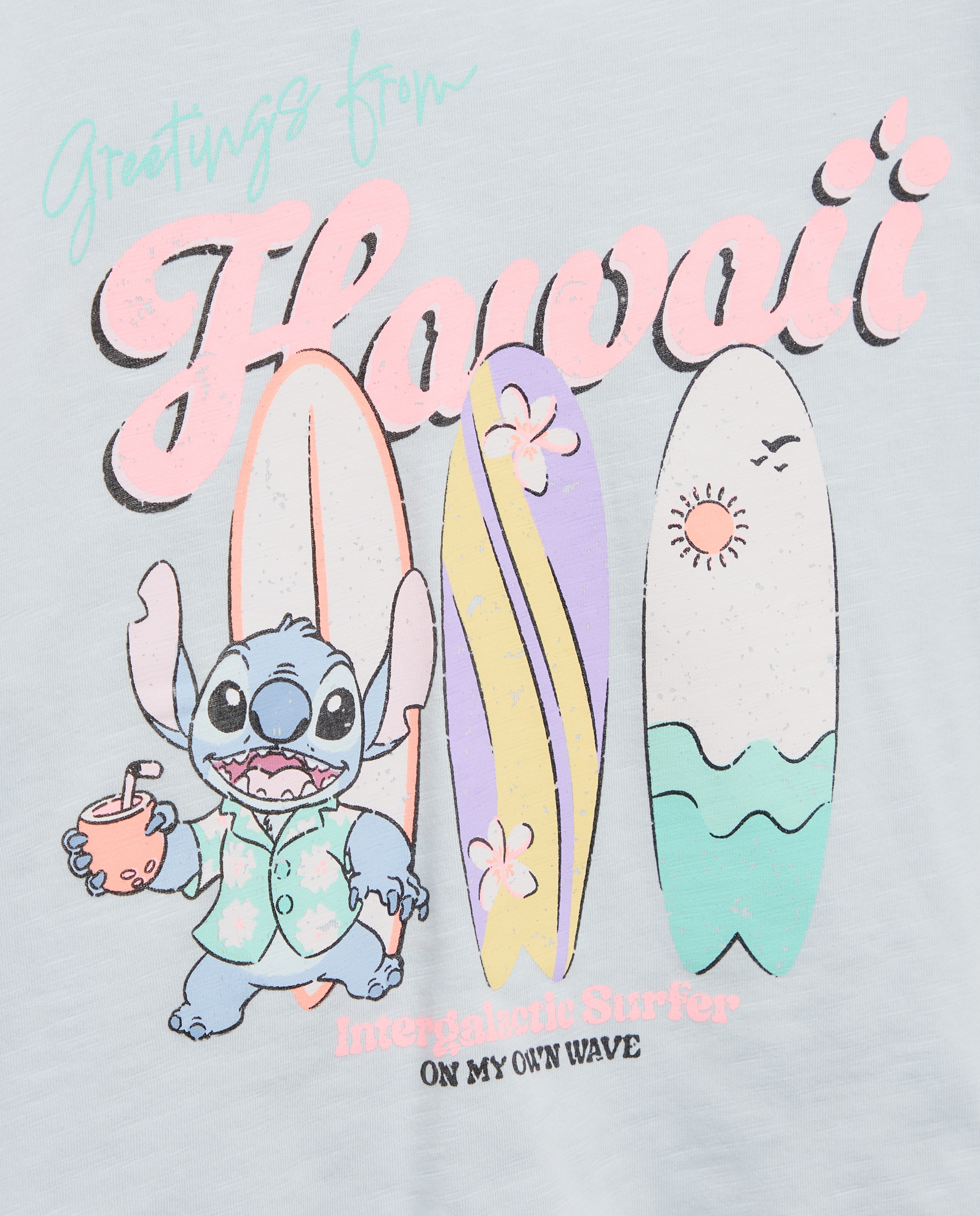 Camiseta de niña con estampado Stich de manga corta - Kids El Corte Inglés - Azul marino Azul marino-6