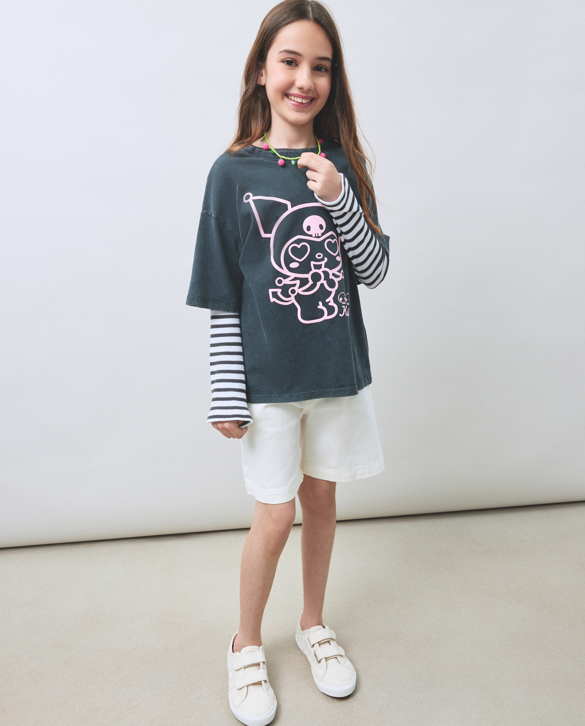 Imagem 0 de T-shirt de Manga Curta e Estampado Kuromi