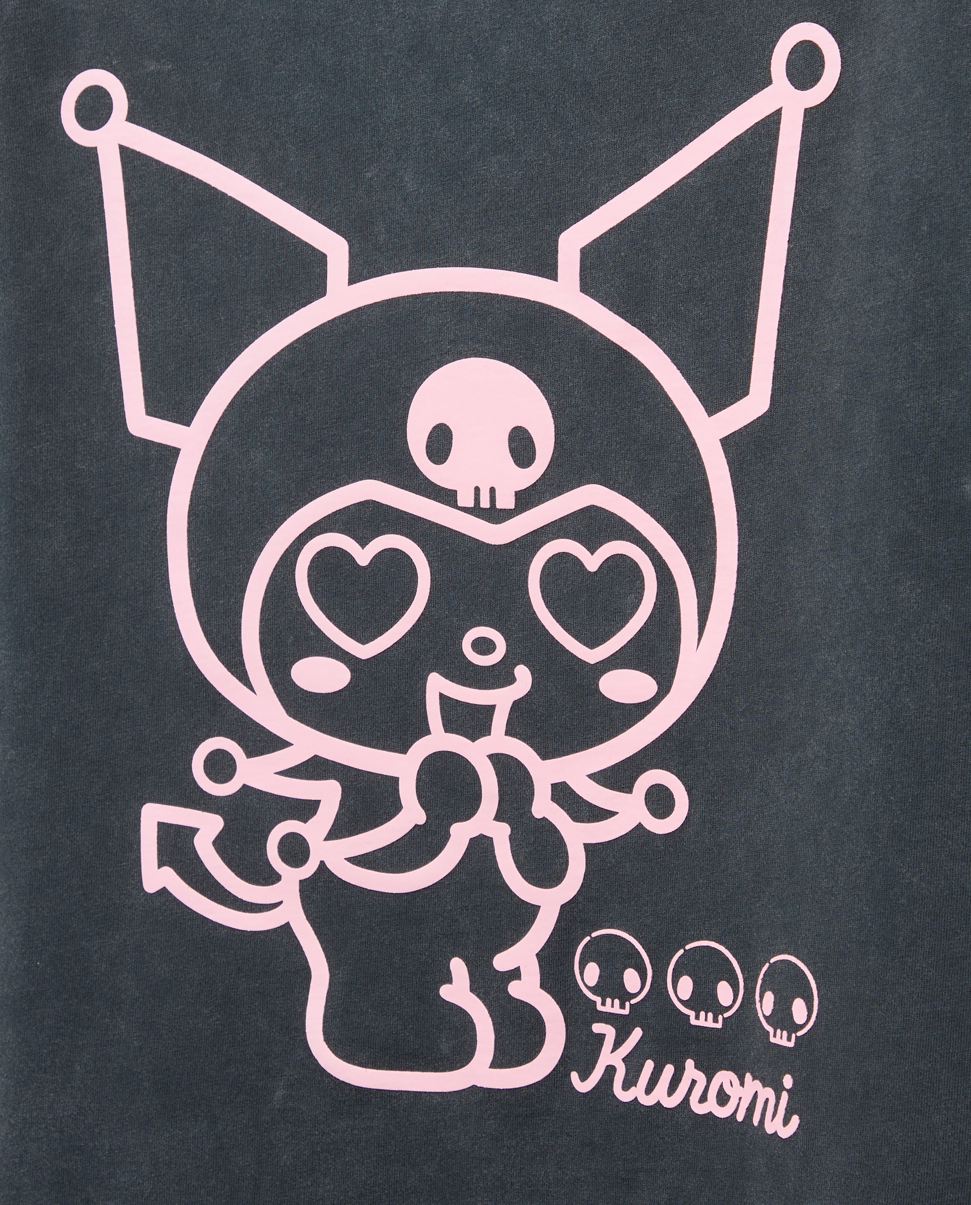 T-shirt de Manga Curta e Estampado Kuromi Kids El Corte Inglés Cinzento-6