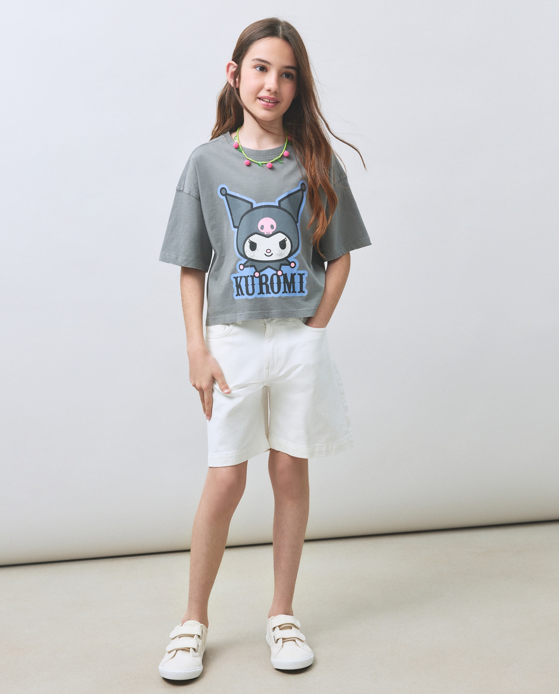 Imagem 0 de T-shirt de Manga Curta e Estampado Kuromi