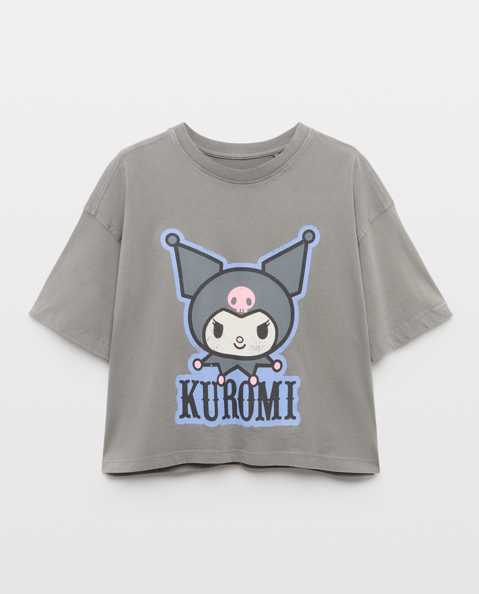 T-shirt de Manga Curta e Estampado Kuromi Kids El Corte Inglés Cinzento-4