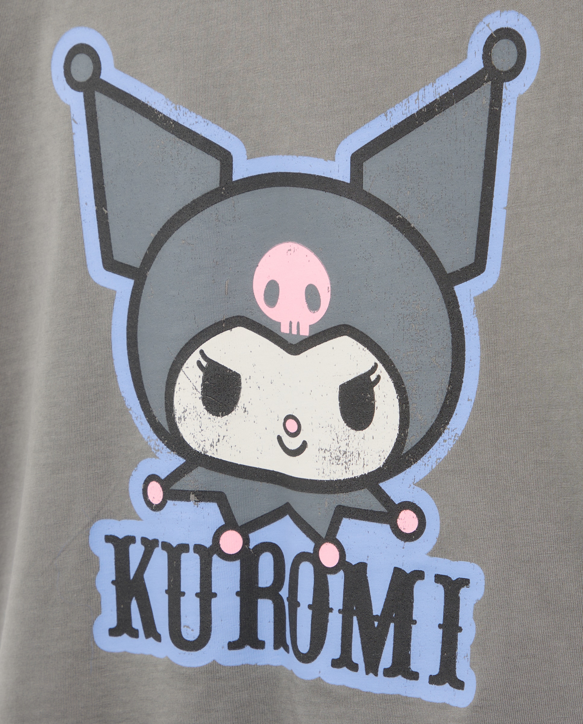 T-shirt de Manga Curta e Estampado Kuromi Kids El Corte Inglés Cinzento-5