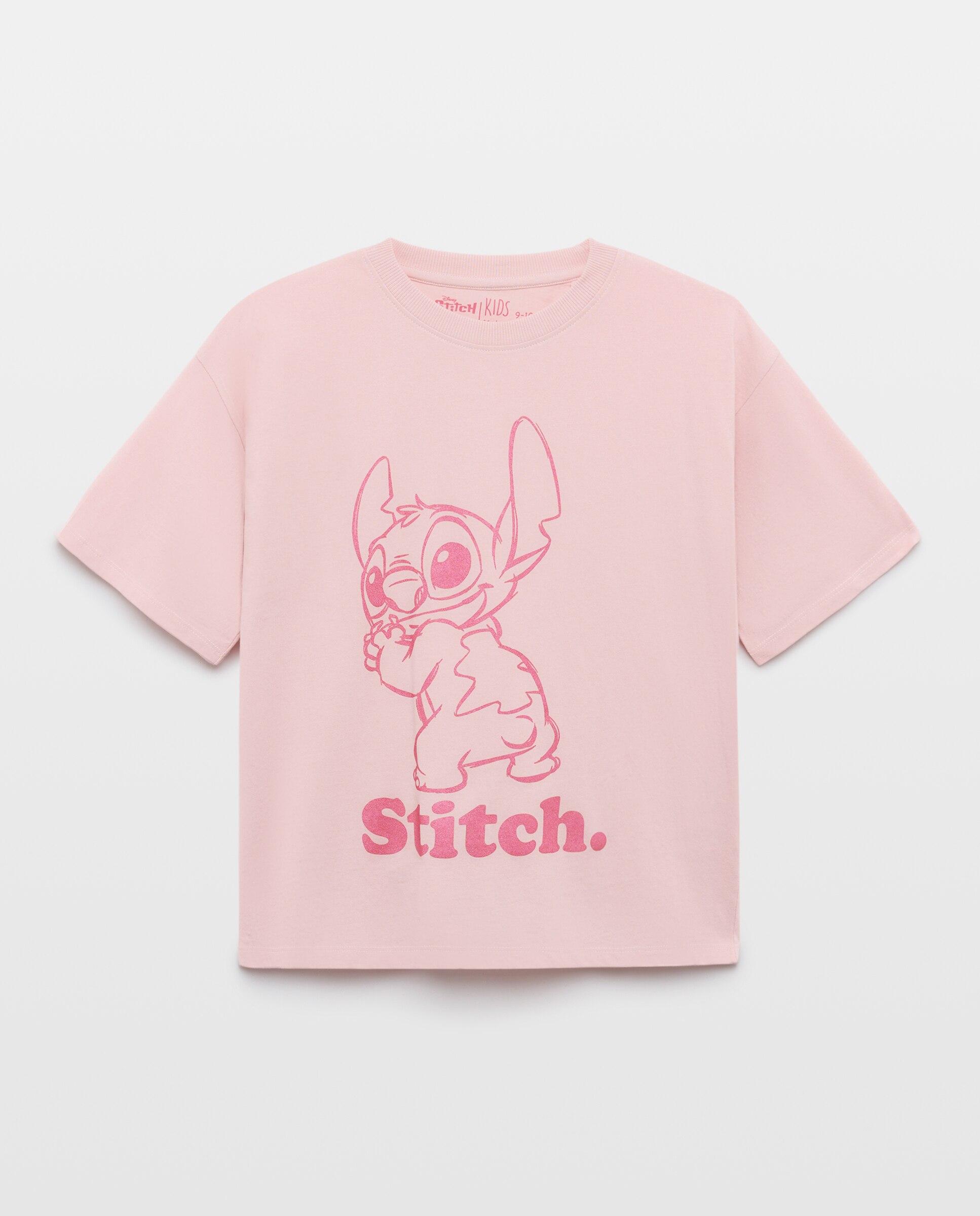 Camiseta de niña manga corta estampado STITCH tone to tone - Kids El Corte Inglés - Rosa Rosa-4