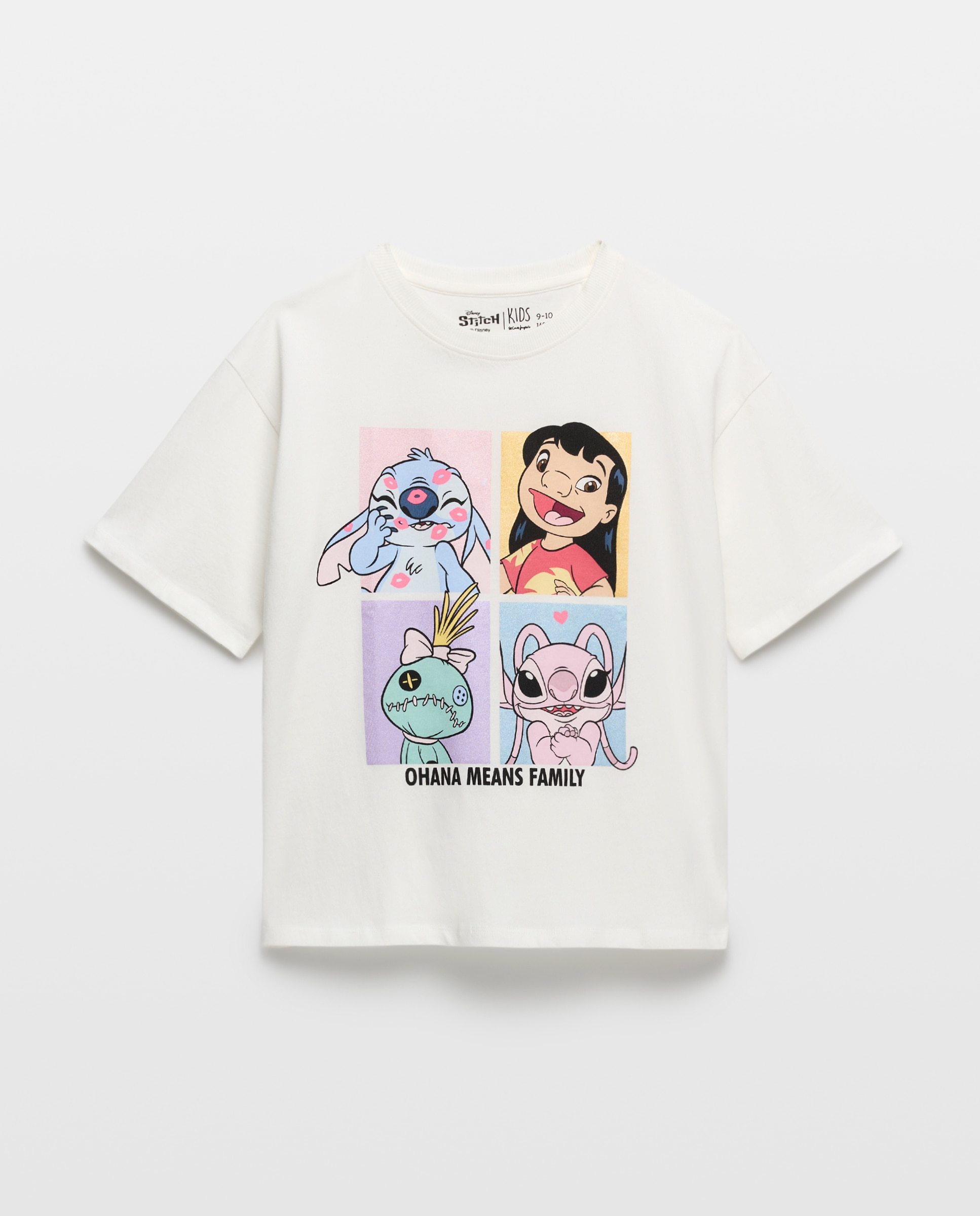Camiseta de niña manga corta estampado posicional STITH, LILO & ANGEL - Kids El Corte Inglés - Blanco Blanco-4