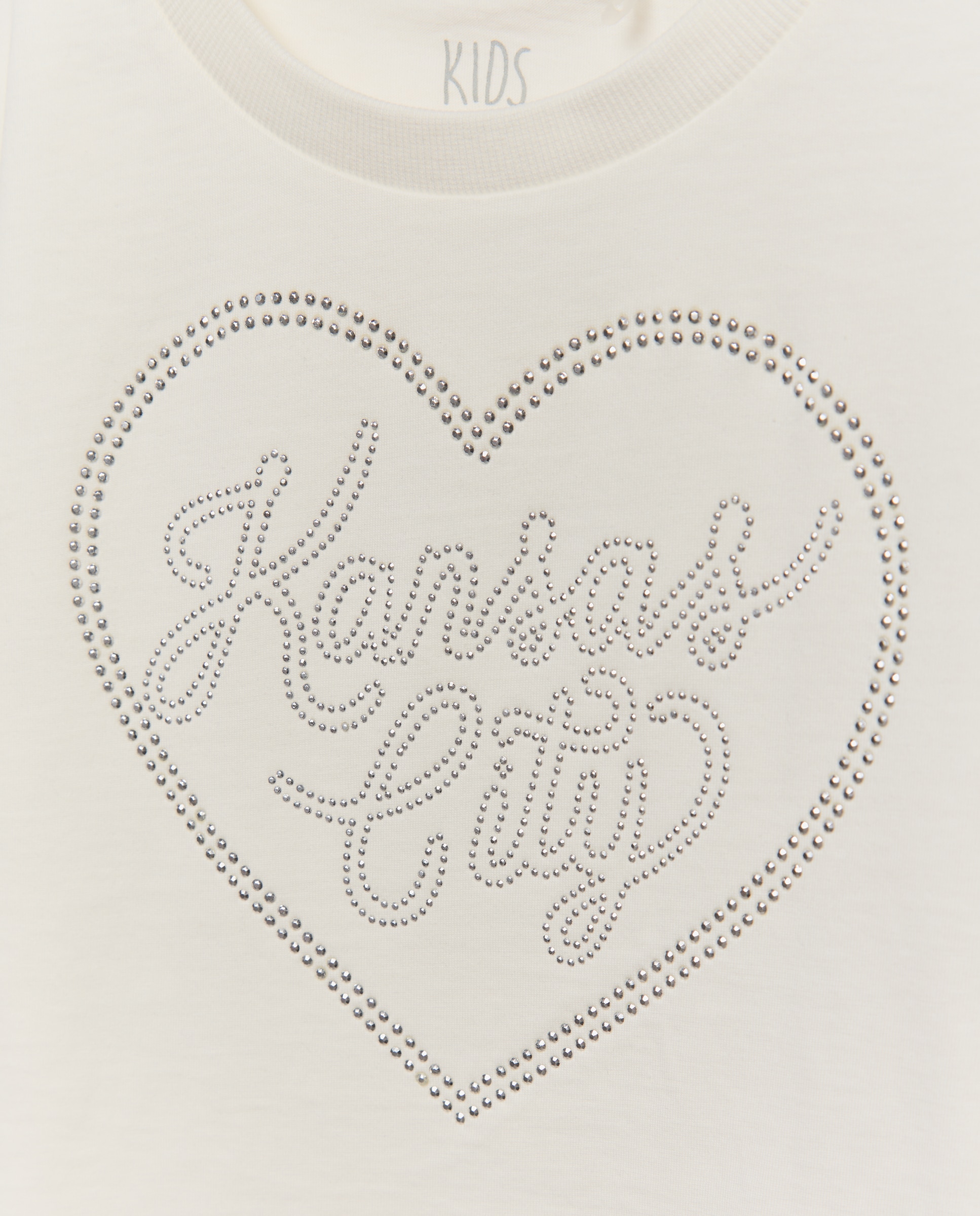 Camiseta de niña manga corta con posicional hot fix fantasía - Kids El Corte Inglés - Blanco roto Blanco roto-6