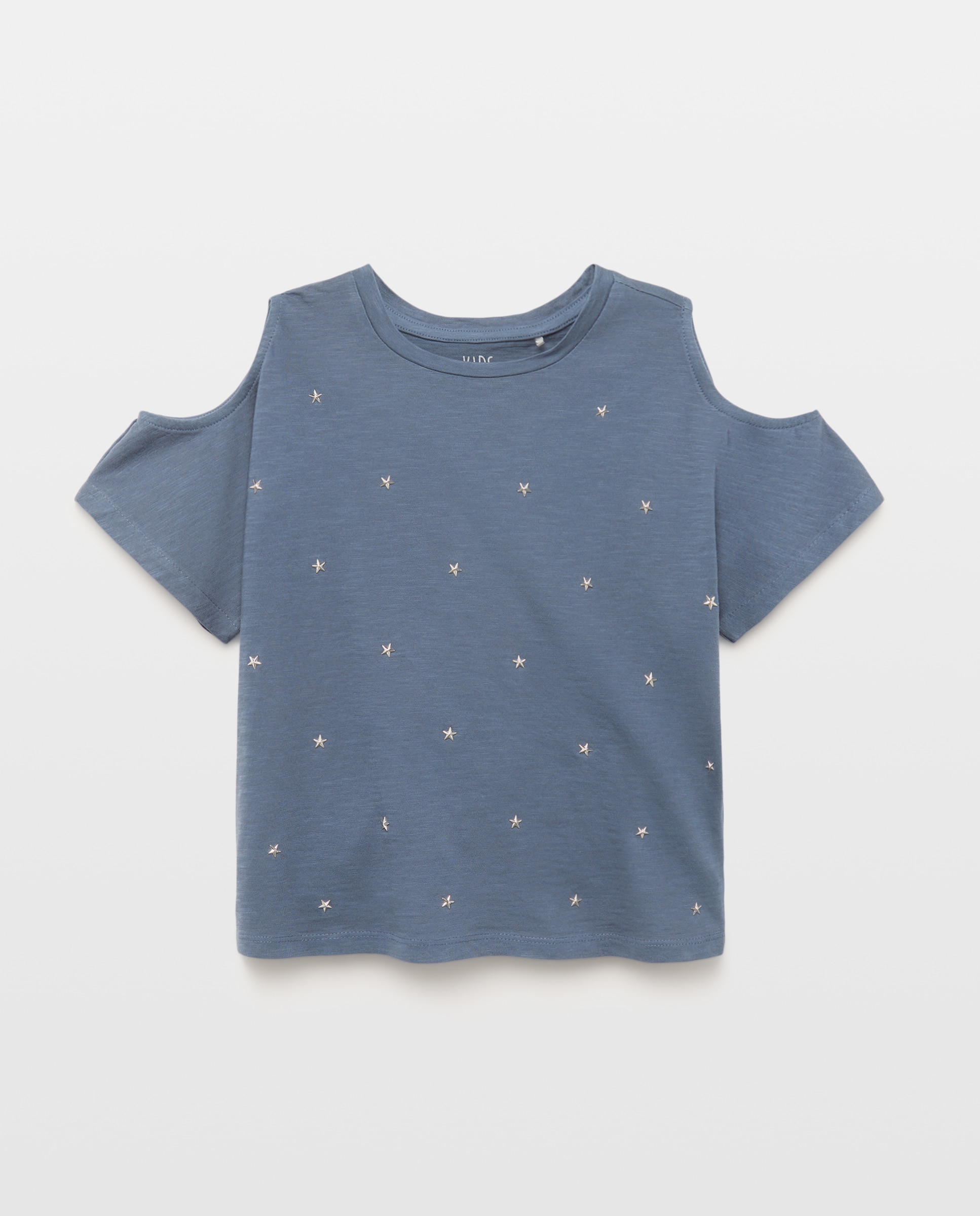 Camiseta de niña manga corta cut out hombro all over tachas fantasía - Kids El Corte Inglés - Negro Negro-4