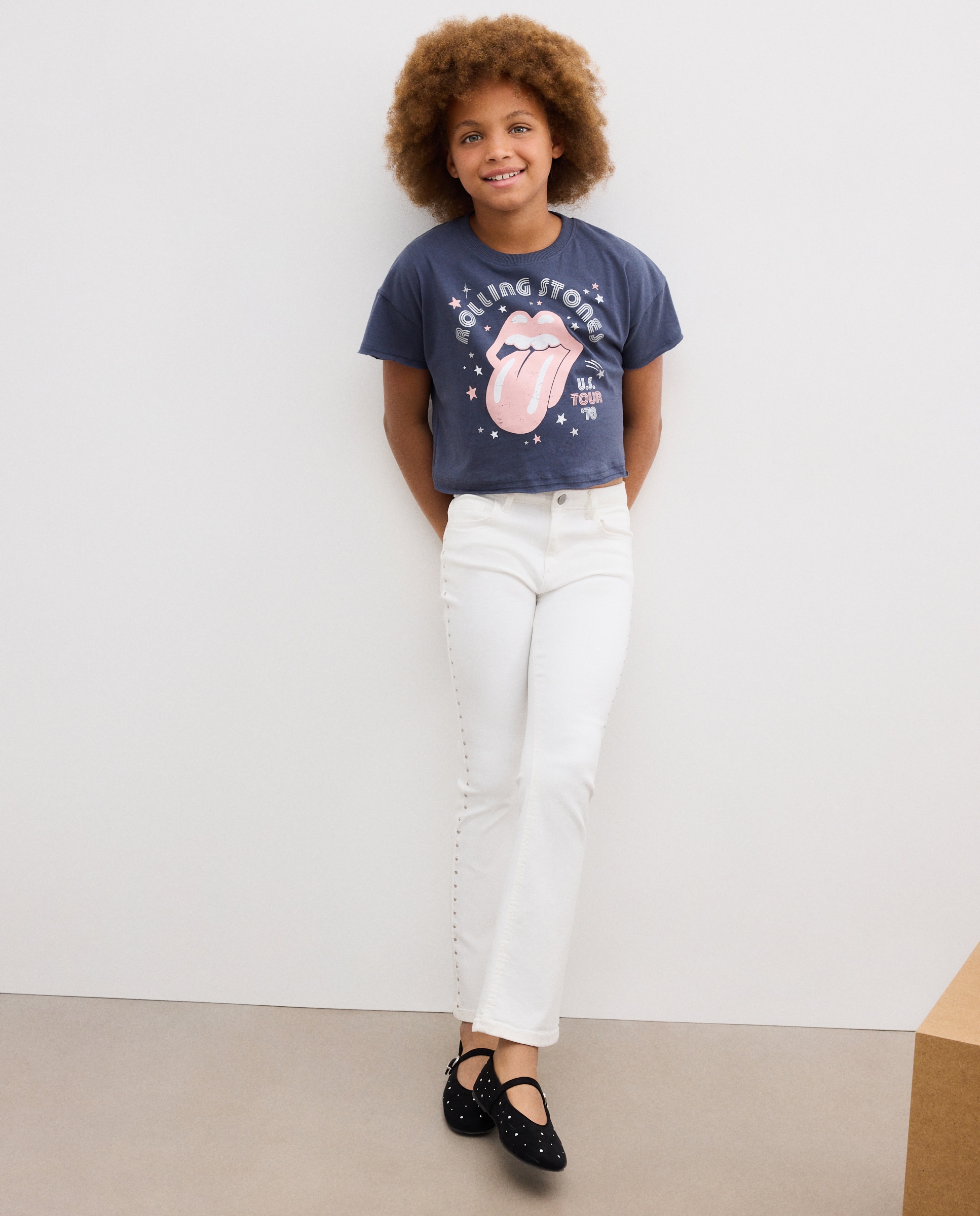 Camiseta de niña manga corta print posicional ROLLING STONES lentejuelas reversibles - Kids El Corte Inglés - Negro Negro-2