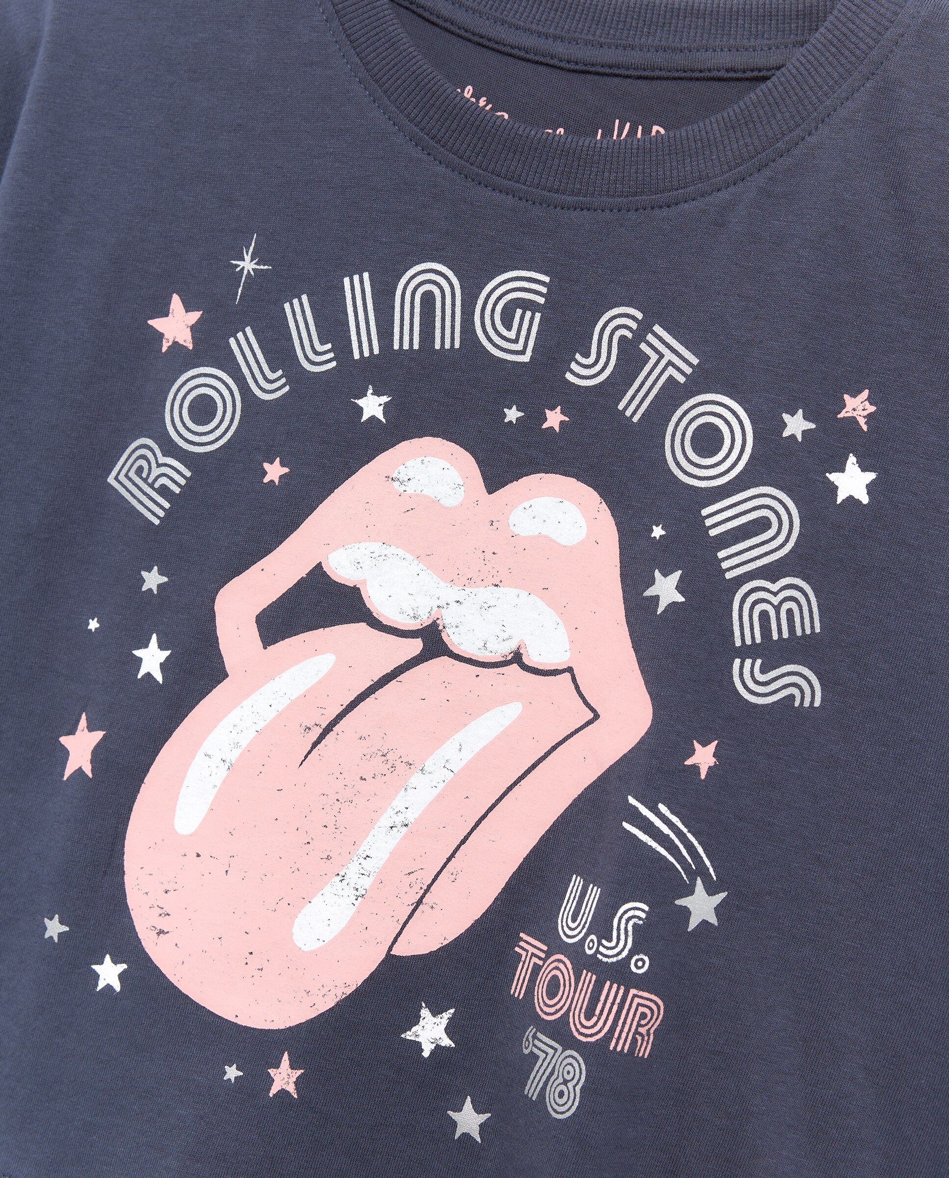 Camiseta de niña manga corta print posicional ROLLING STONES lentejuelas reversibles - Kids El Corte Inglés - Negro Negro-5