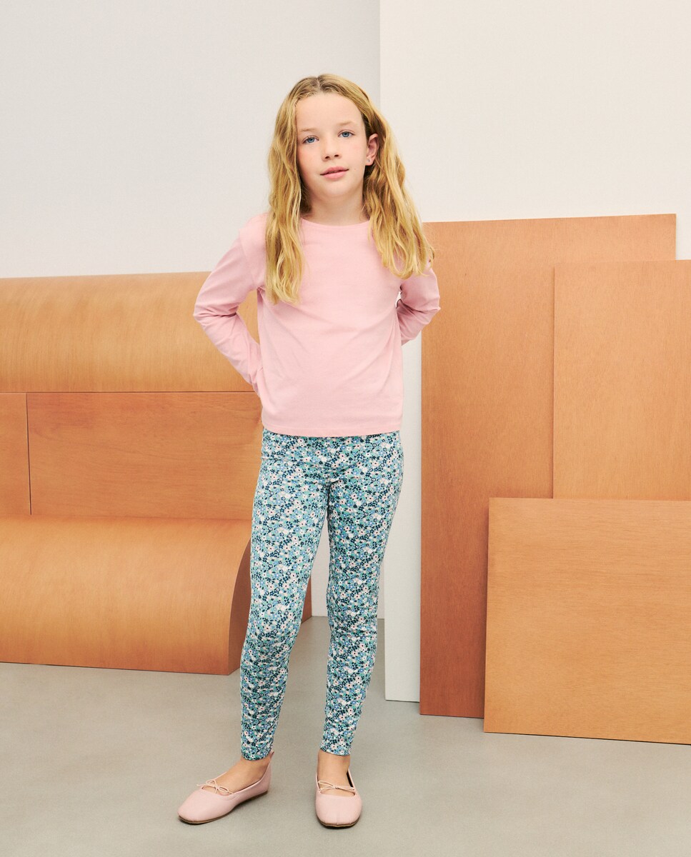 T-shirt Básica de Manga Comprida 200 Rosa-2