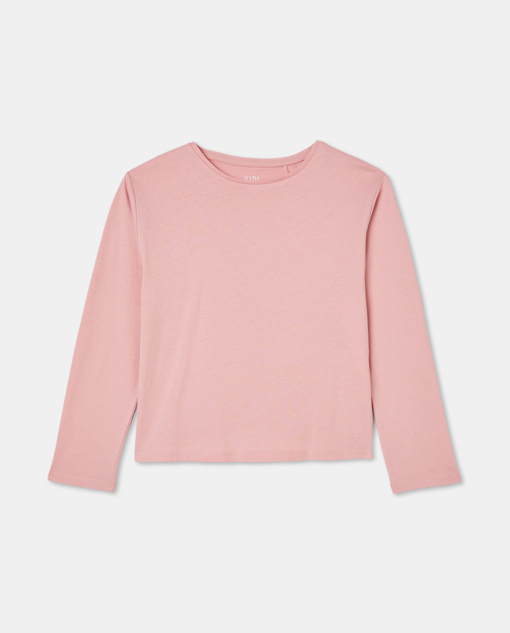 T-shirt Básica de Manga Comprida 200 Rosa-4