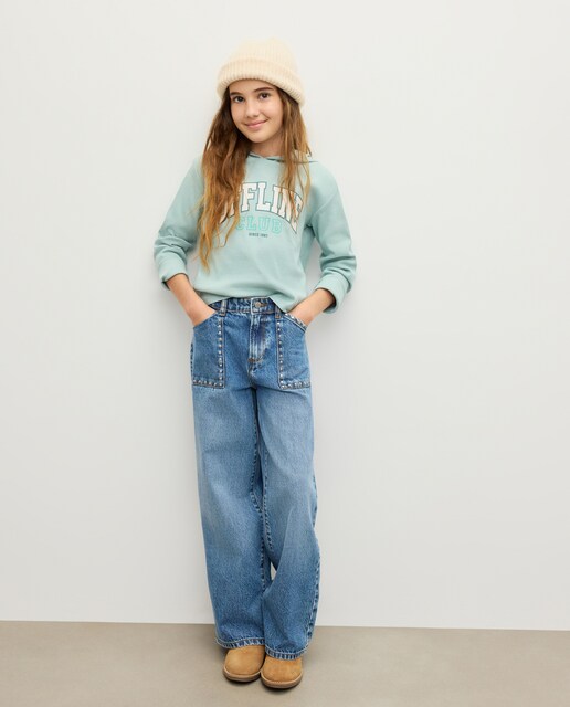 Imagem 0 de Camisola de Manga Comprida com Capuz Debruado