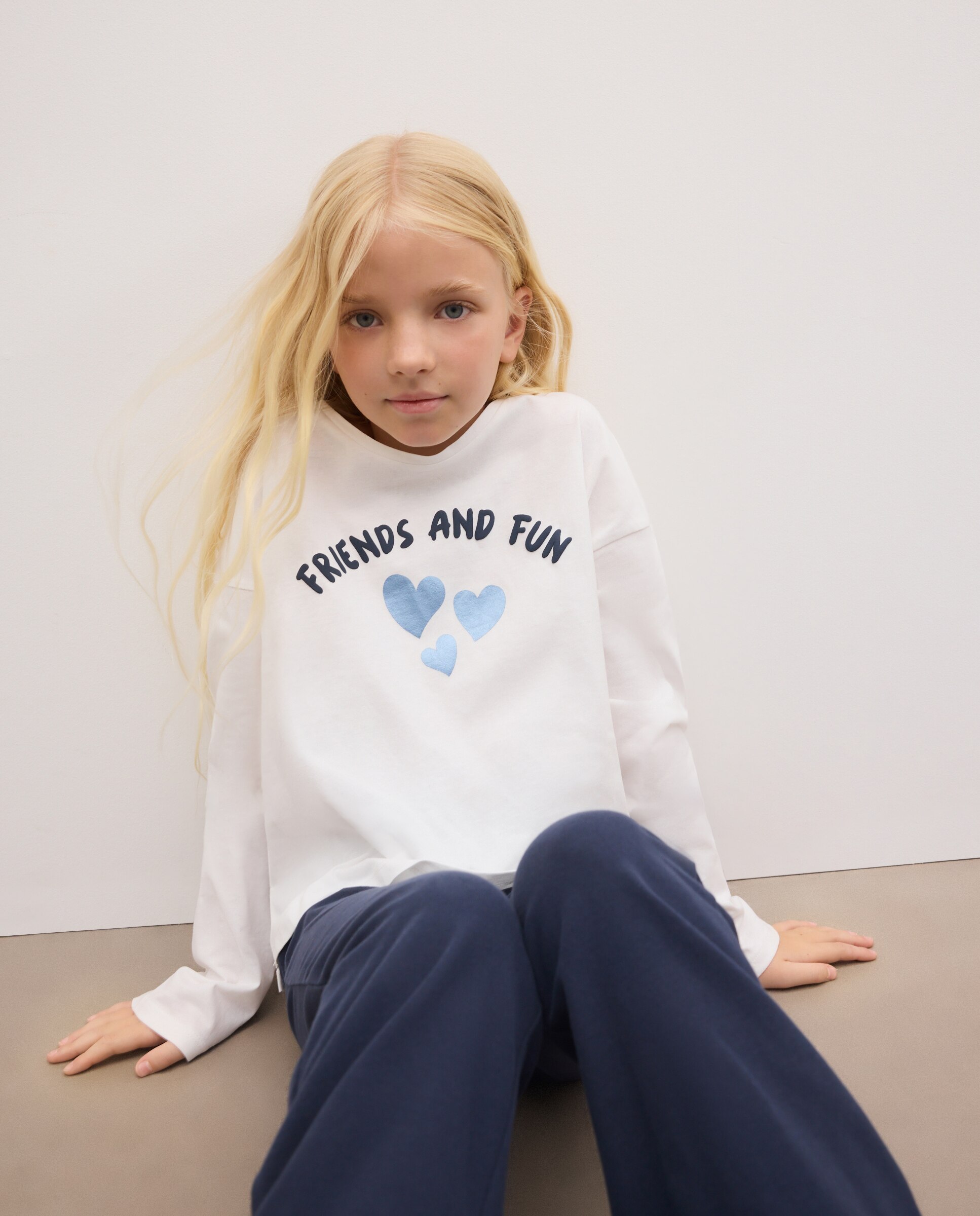 Camiseta ml print posicional dos tintas texto con corazones de niña - Kids El Corte Inglés - Blanco Blanco-2