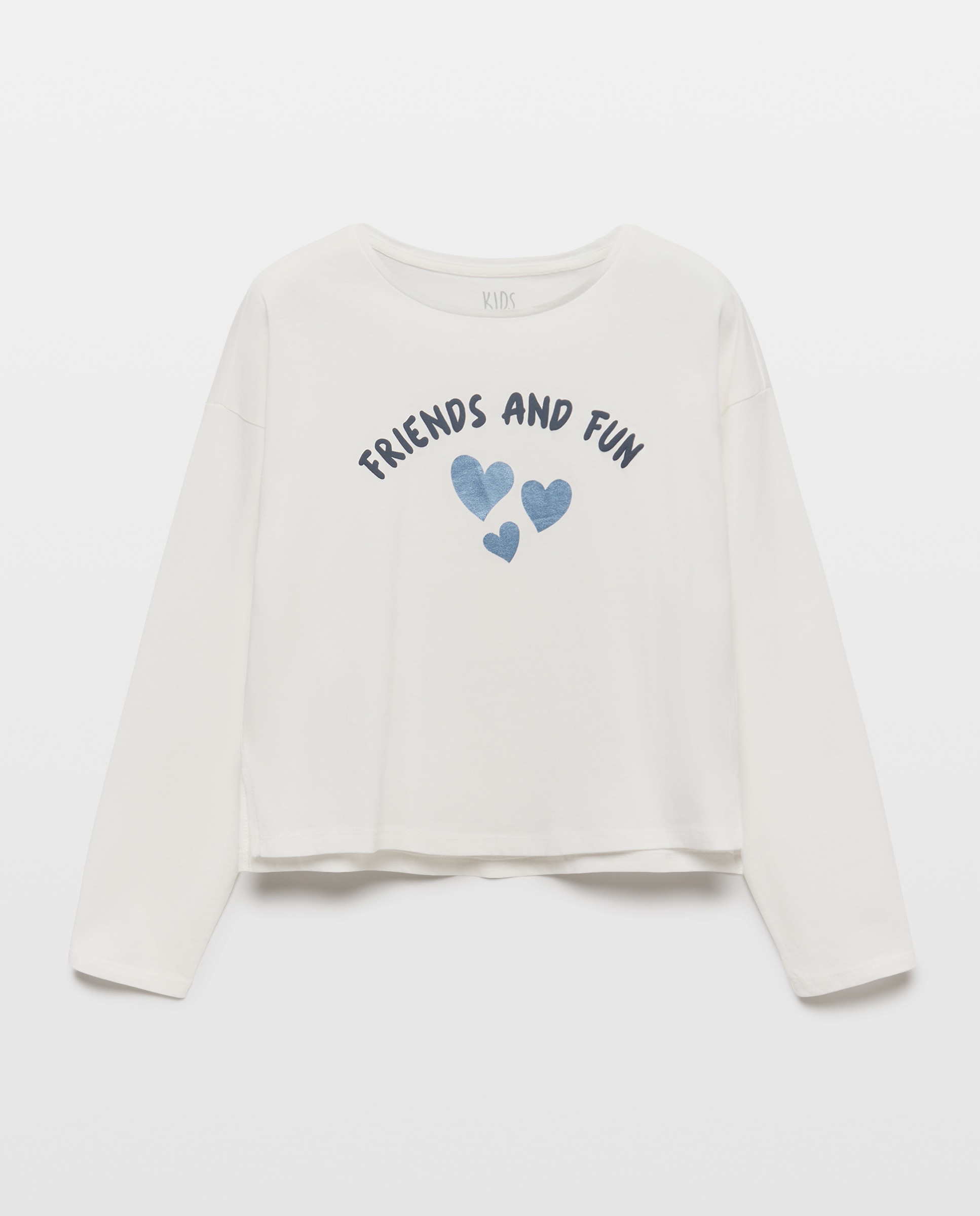 Camiseta ml print posicional dos tintas texto con corazones de niña - Kids El Corte Inglés - Blanco Blanco-4