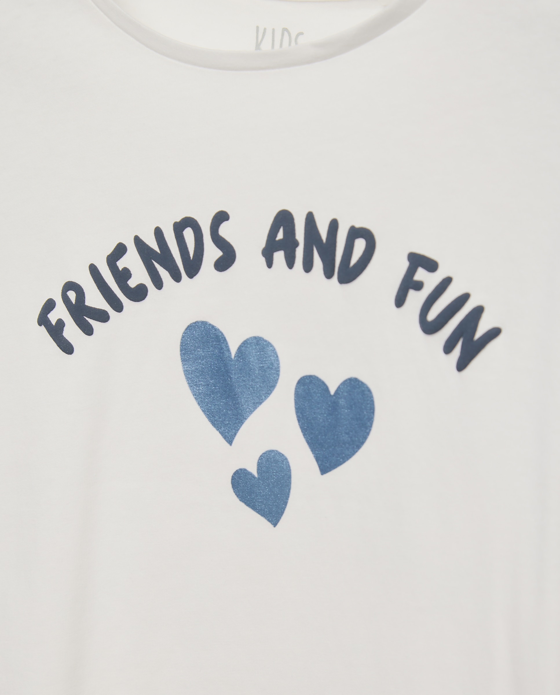 Camiseta ml print posicional dos tintas texto con corazones de niña - Kids El Corte Inglés - Blanco Blanco-5