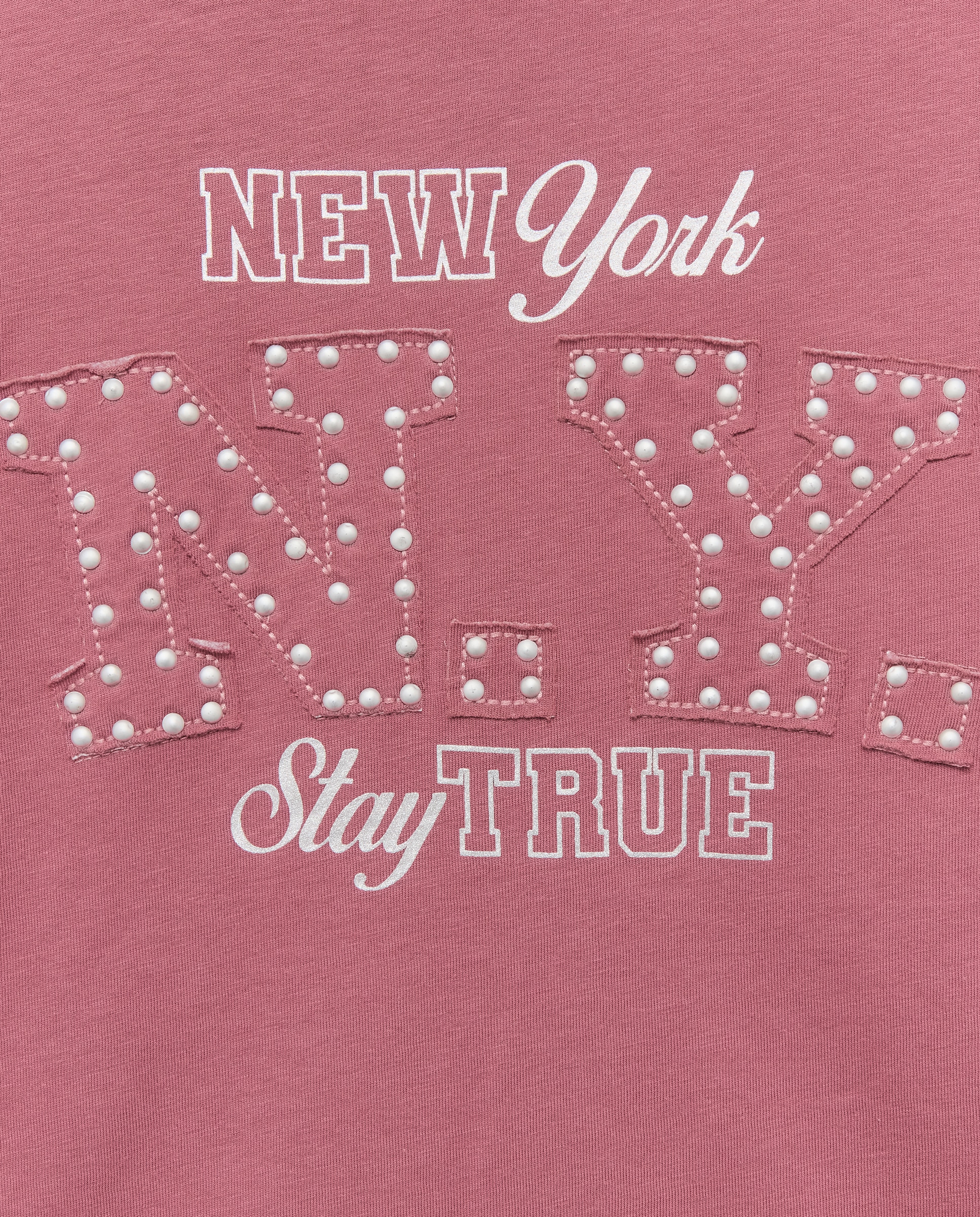 Camiseta manga larga con parche shell fabric y studs tipo varsity de niña - Kids El Corte Inglés - Gris claro Gris claro-5