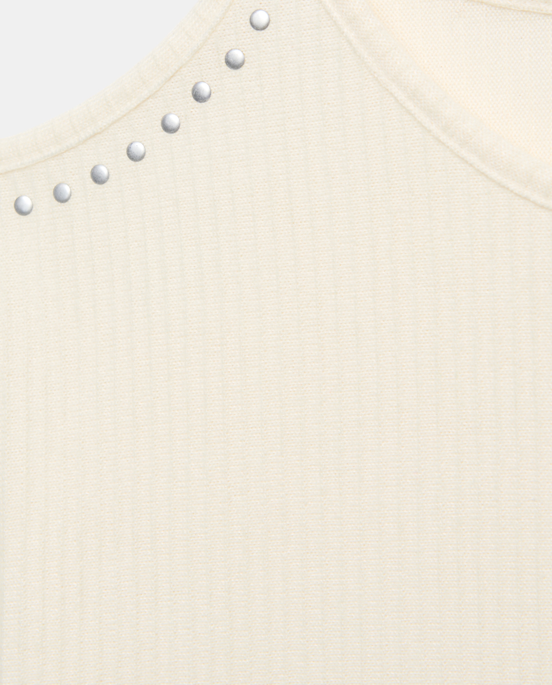 Camiseta manga larga punto cortado cut out con studs en hombro de niña - Kids El Corte Inglés - 120 Crudo 120 Crudo-5