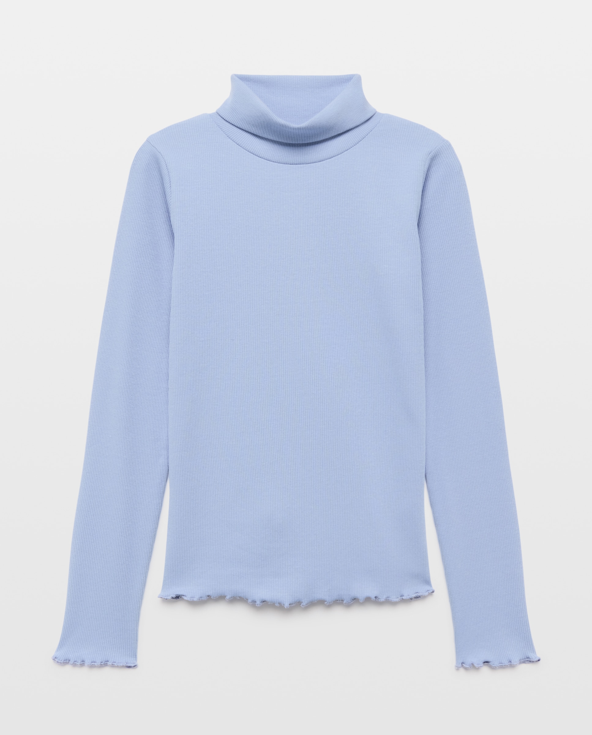 Camiseta lisa manga larga cuello vuelto de niña - Kids El Corte Inglés - 410 Azul claro 410 Azul claro-1