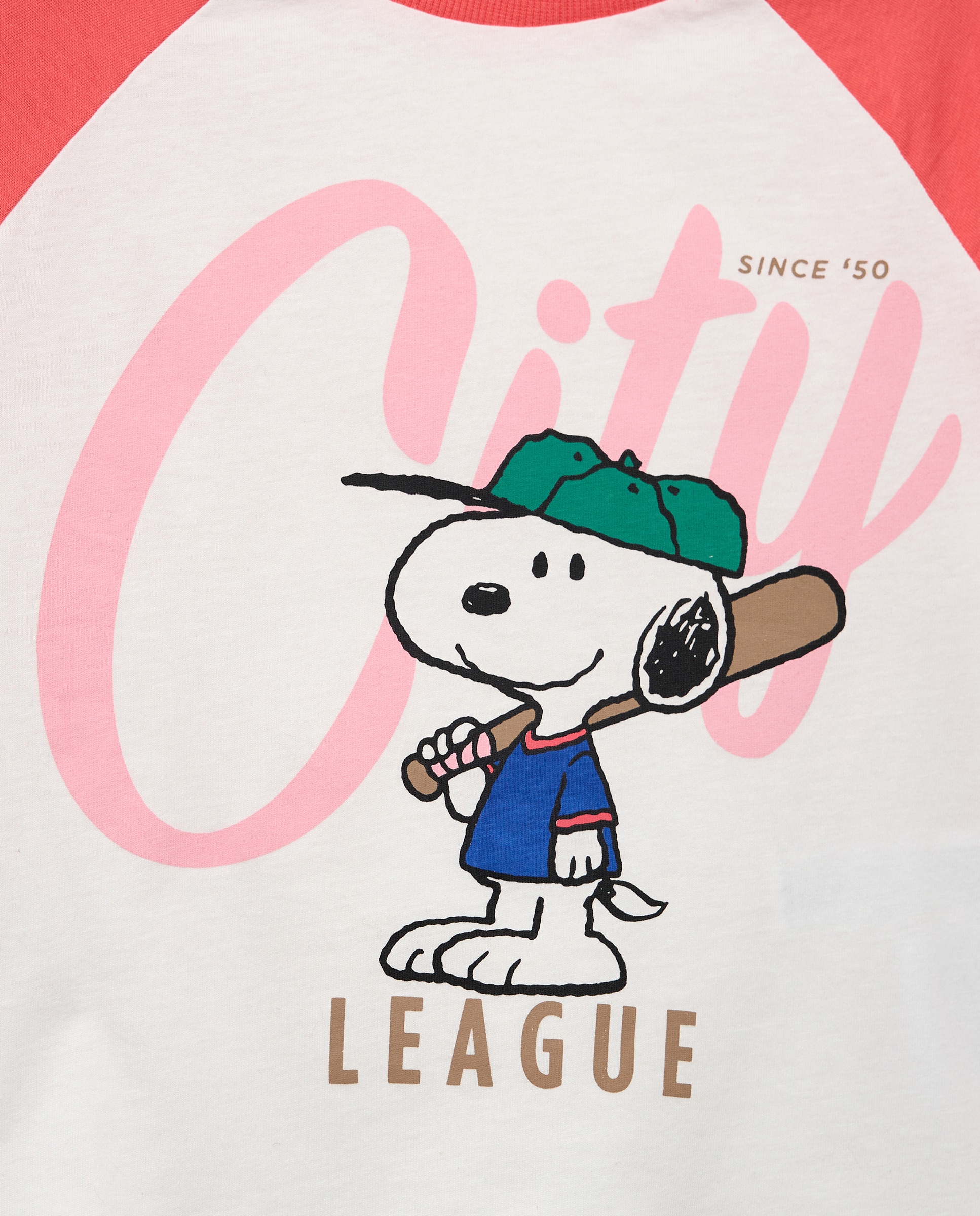Camiseta manga ranglan a contraste print posicional SNOOPY de niña - Kids El Corte Inglés - Multicolor Multicolor-5