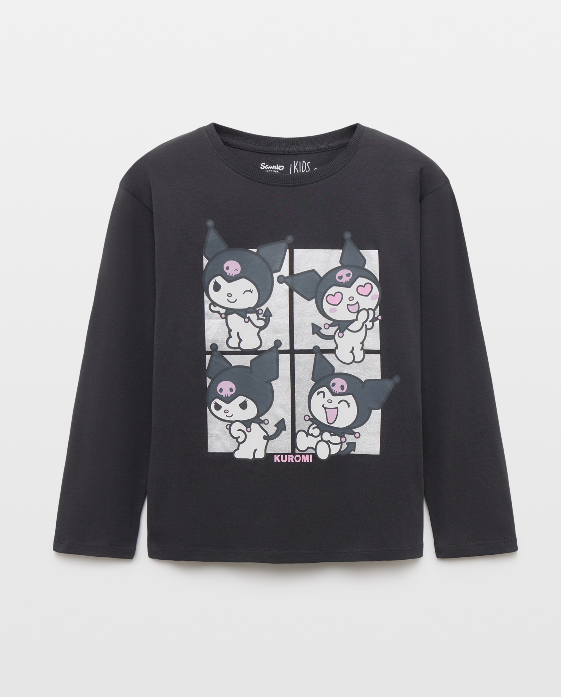 Camiseta manga larga poscional print fantasía 4 KUROMIS en upson de niña - Kids El Corte Inglés - Gris Gris-1