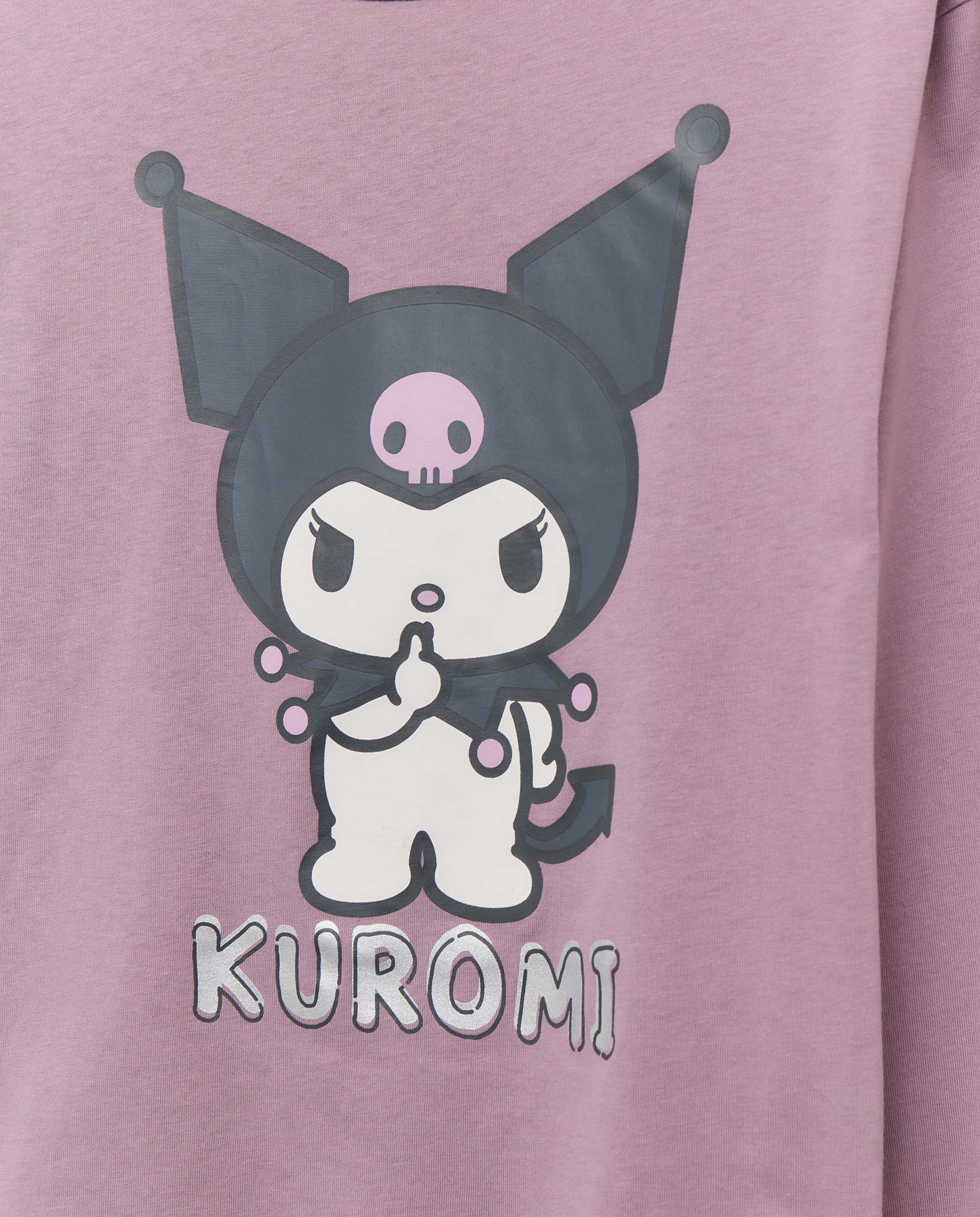Camiseta manga larga posicinal print KUROMI en upson de niña - Kids El Corte Inglés - Rosa Rosa-2