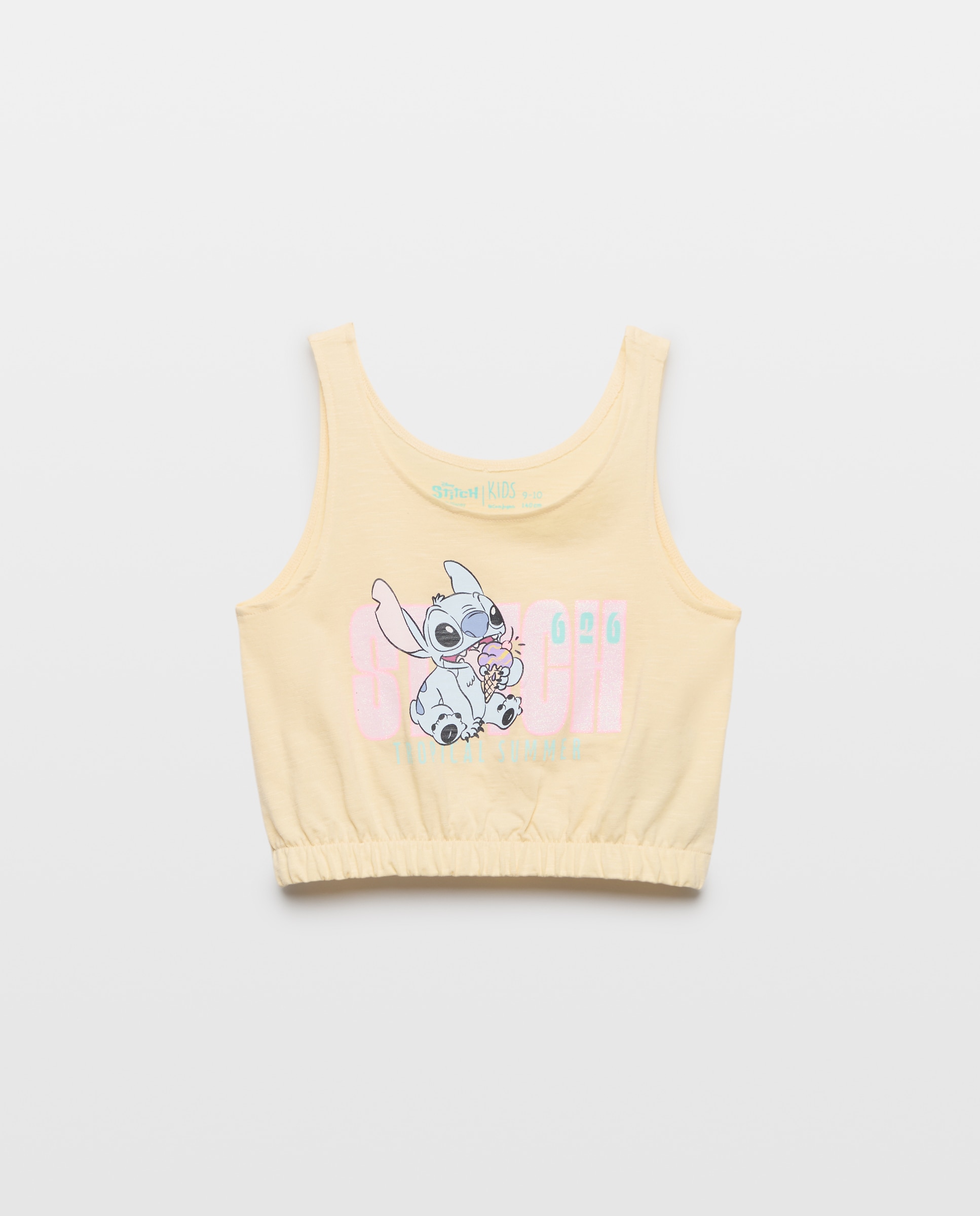 Camiseta de niña con estampado Stich sin mangas - Kids El Corte Inglés - Amarillo Amarillo-4