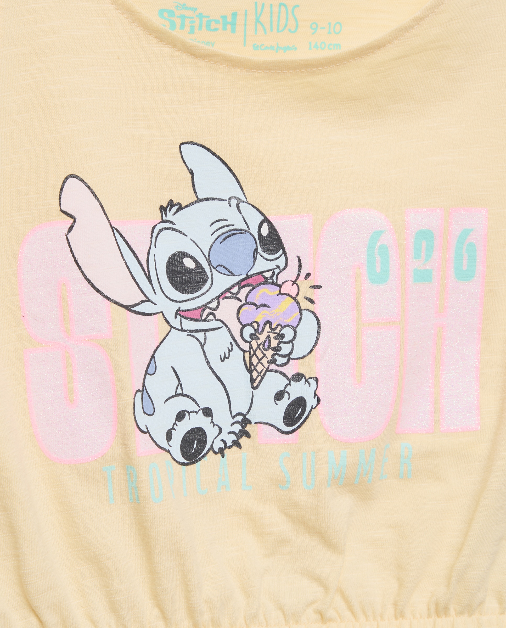 Camiseta de niña con estampado Stich sin mangas - Kids El Corte Inglés - Amarillo Amarillo-5