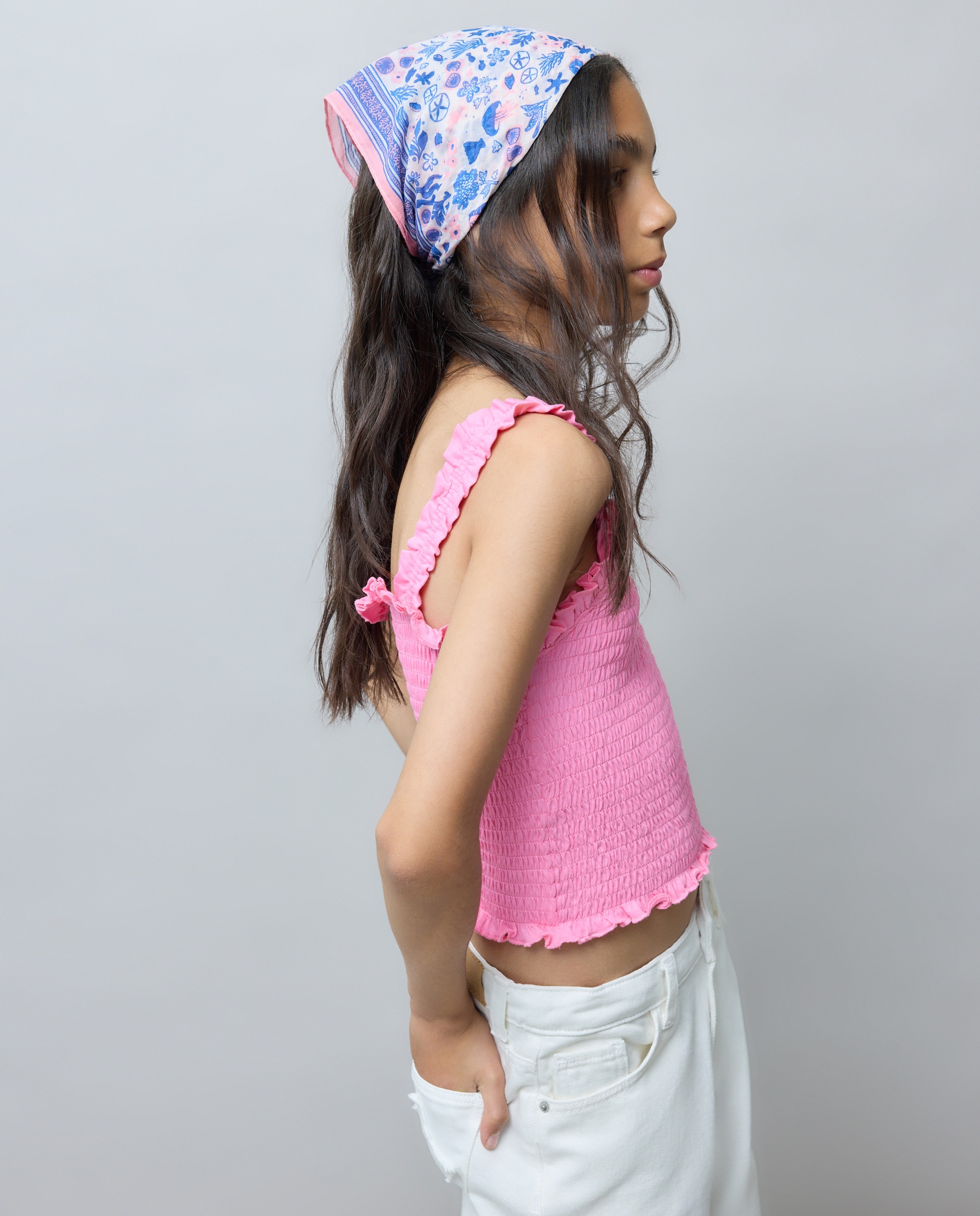 Camiseta de niña con tirantes fruncidos - Kids El Corte Inglés - 200 Rosa 200 Rosa-2