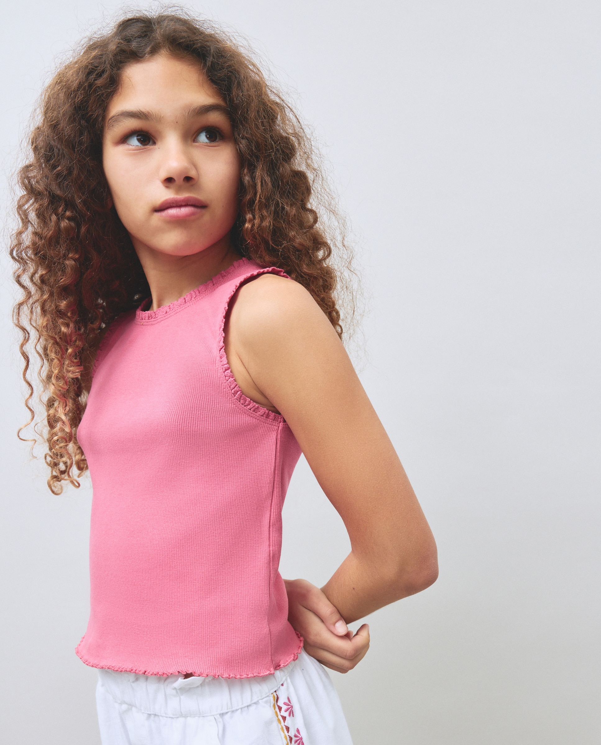 T-shirt de Alças com Rendas Kids El Corte Inglés 284 Lilás-3