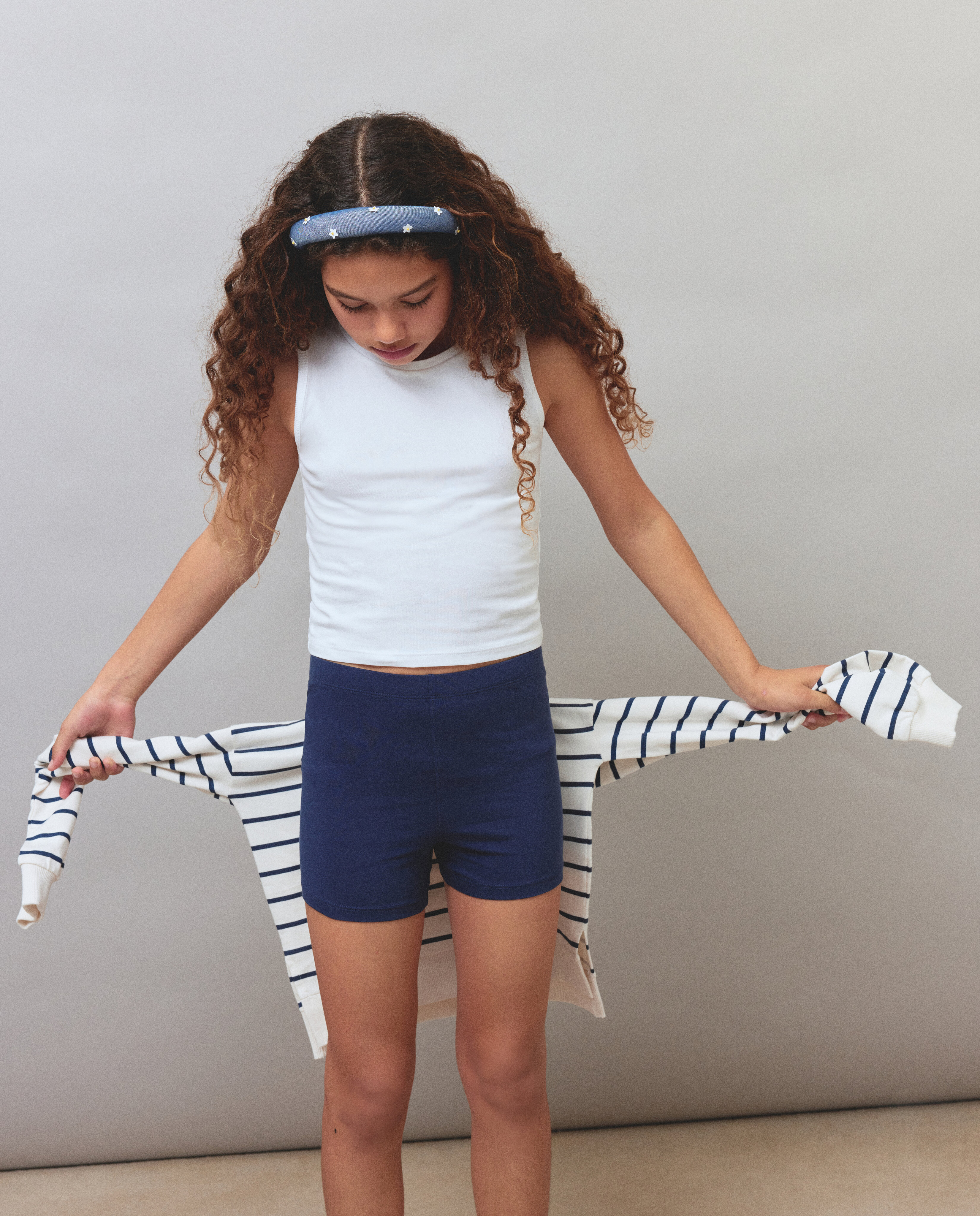 Camiseta básica lisa de niña - Kids El Corte Inglés - Blanco roto Blanco roto-4