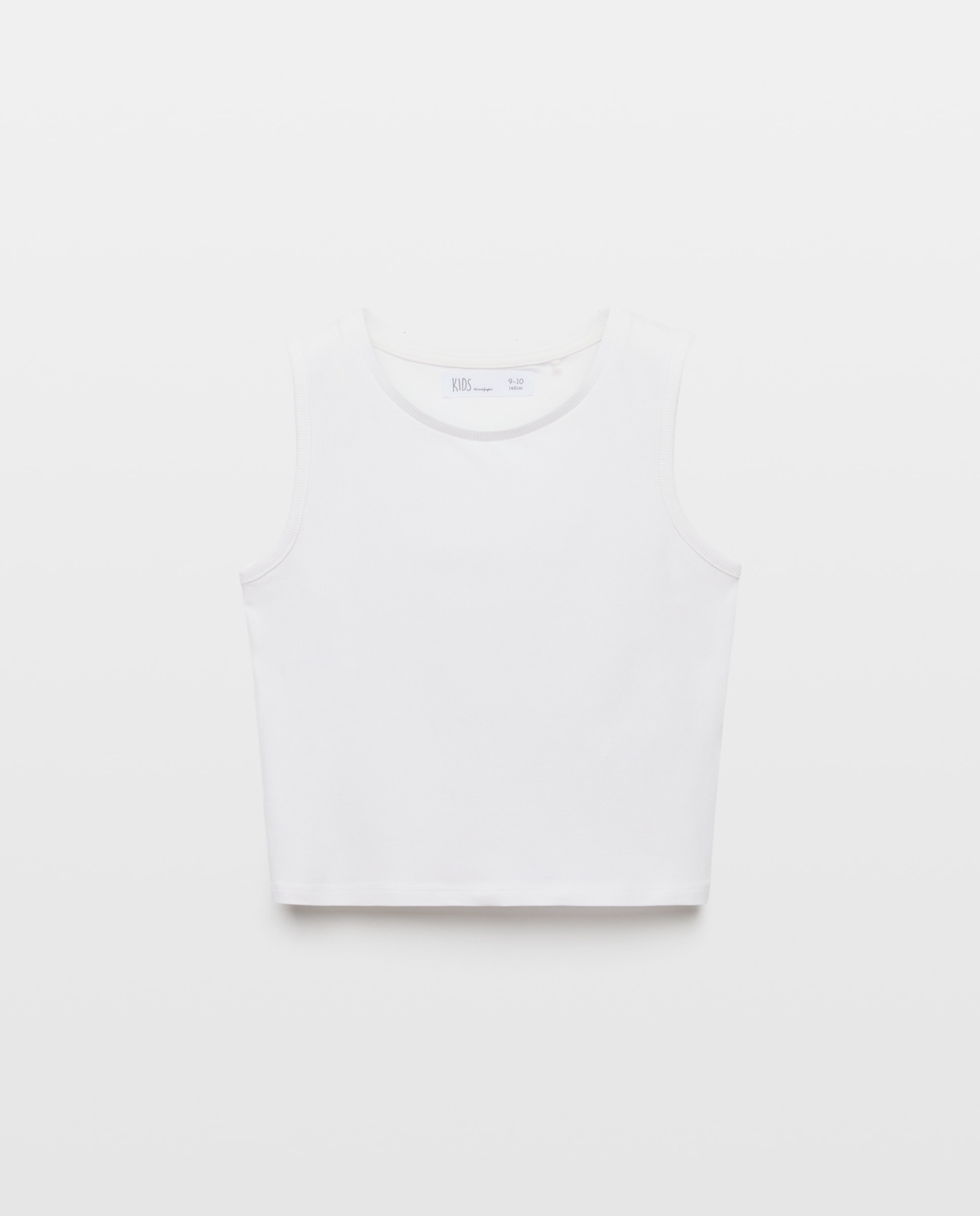 Camiseta básica lisa de niña - Kids El Corte Inglés - Blanco roto Blanco roto-5
