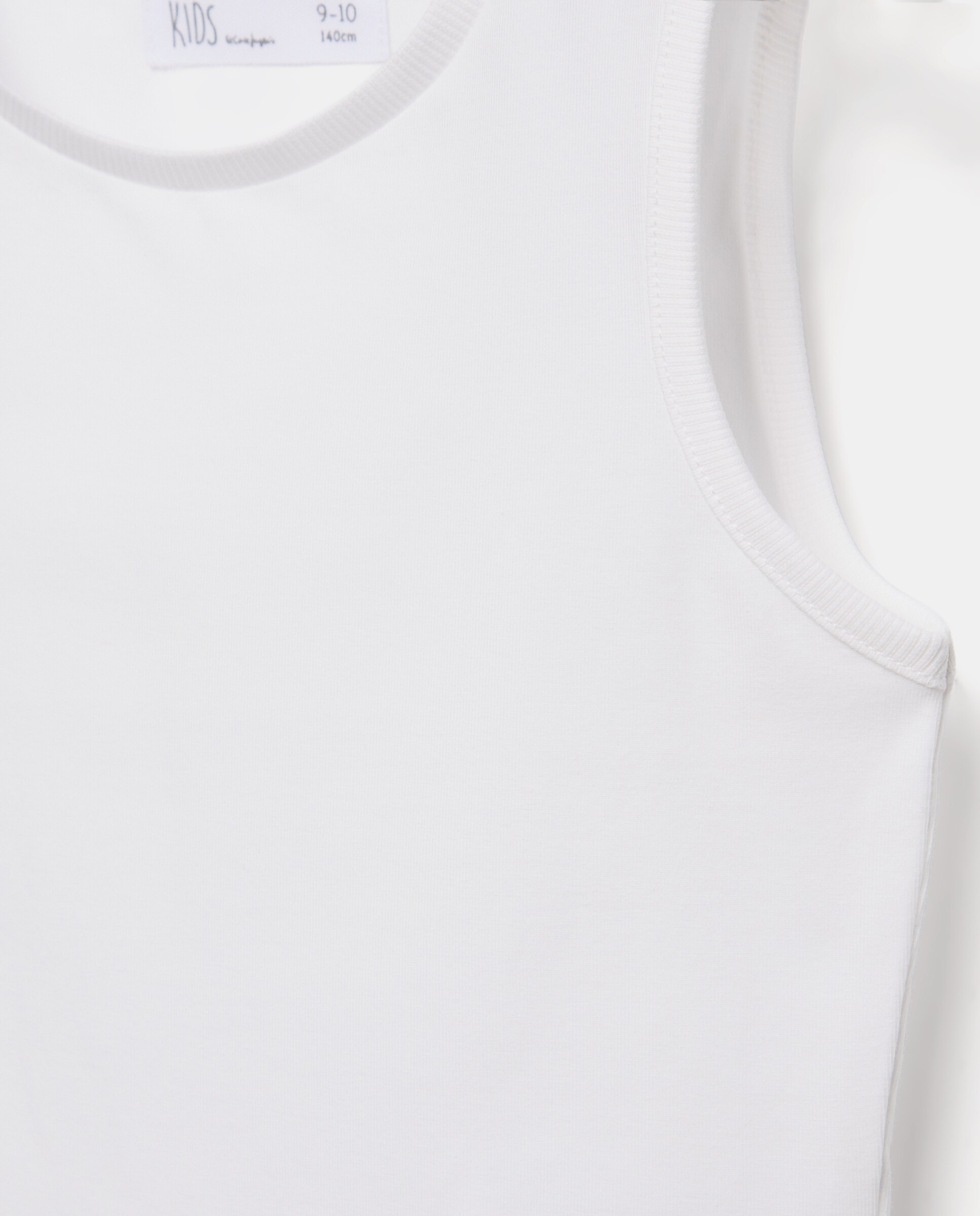 Camiseta básica lisa de niña - Kids El Corte Inglés - Blanco roto Blanco roto-6