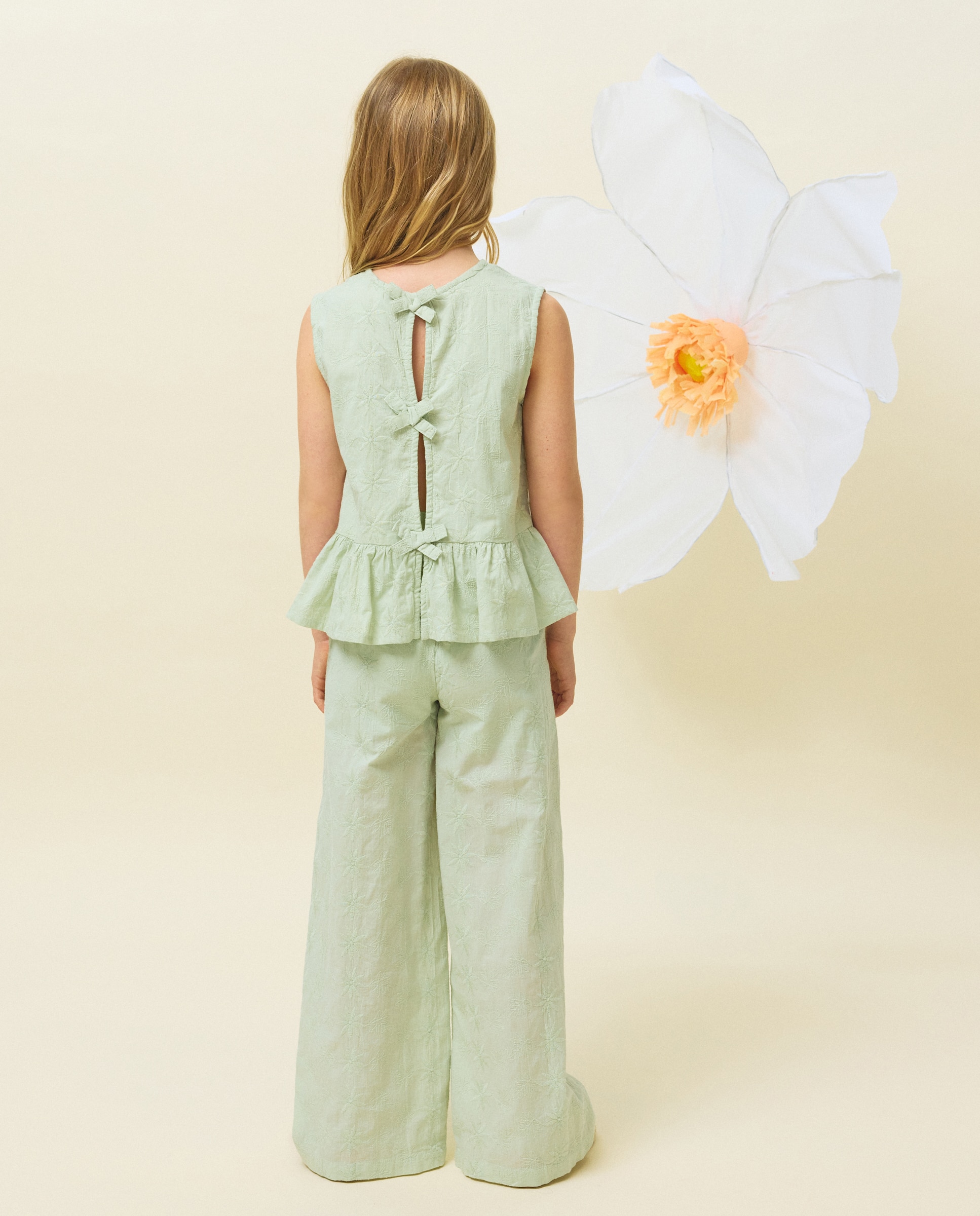Conjunto Comprido com Folho e Peplum 510 Verde Claro-3