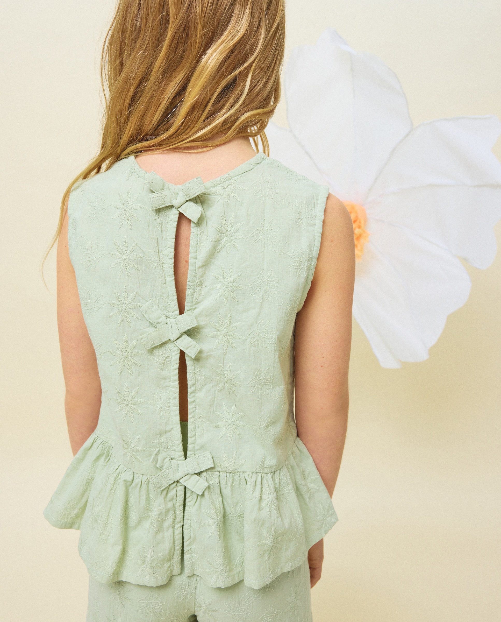 Conjunto Comprido com Folho e Peplum 510 Verde Claro-4