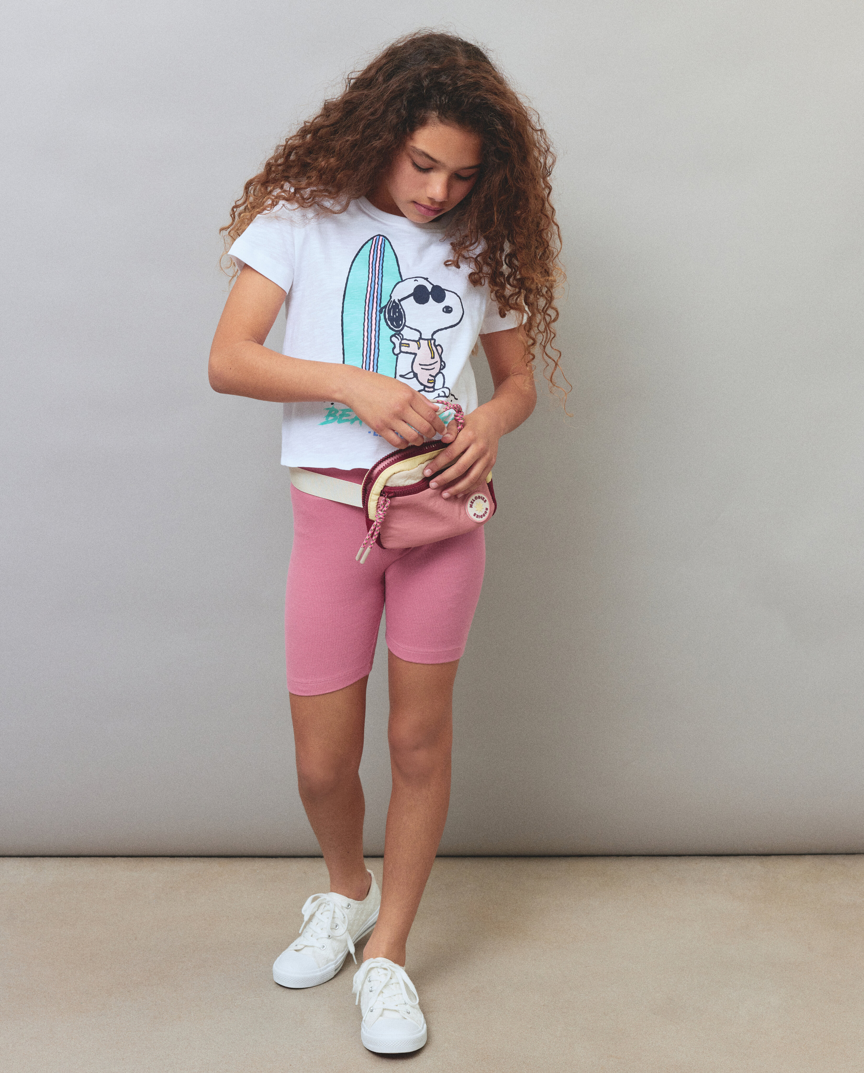Imagem 0 de Conjunto de T-shirt Estampada e Calções Tipo Leggings