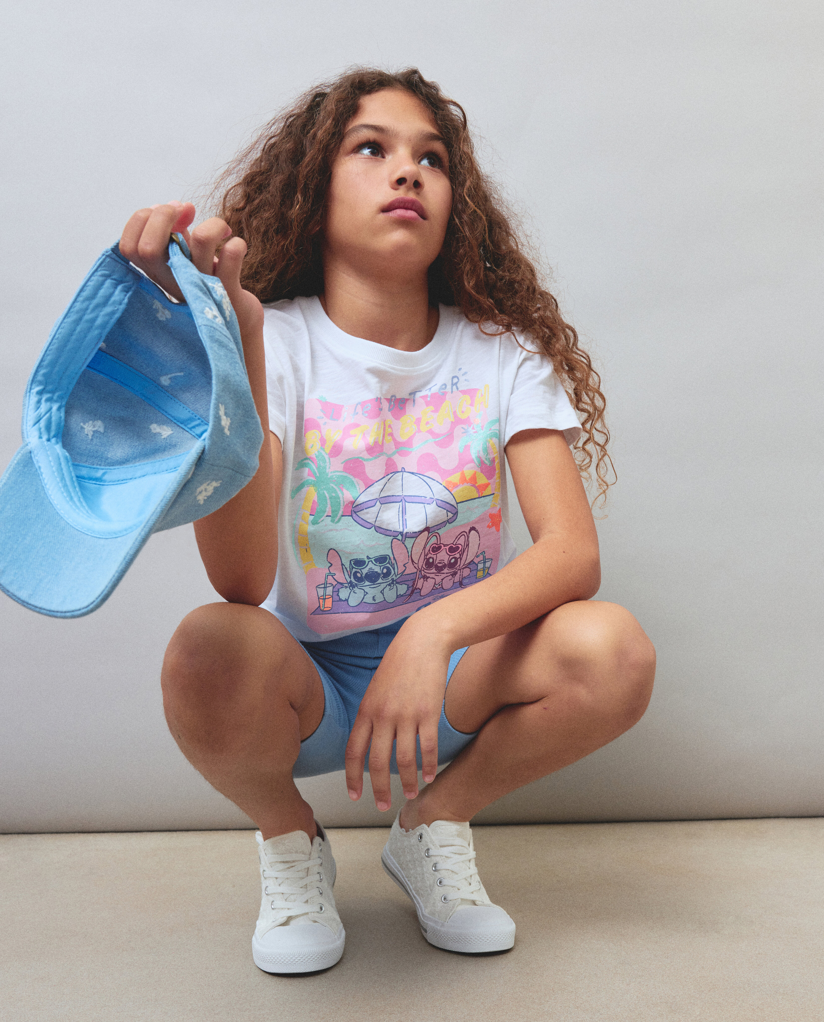 Imagem 0 de Conjunto de T-shirt Estampada e Calções Tipo Leggings