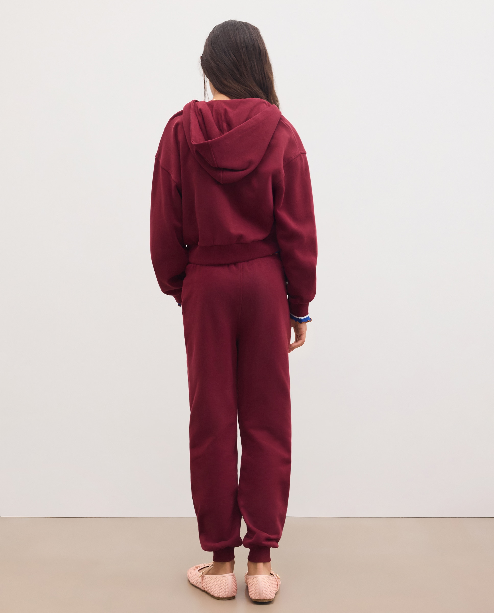 Conjunto de Felpa com Calças Jogger e Sweatshirt Aberta com Capuz e Estampado Posicional de Criança Kids El Corte Inglés Vermelho-4