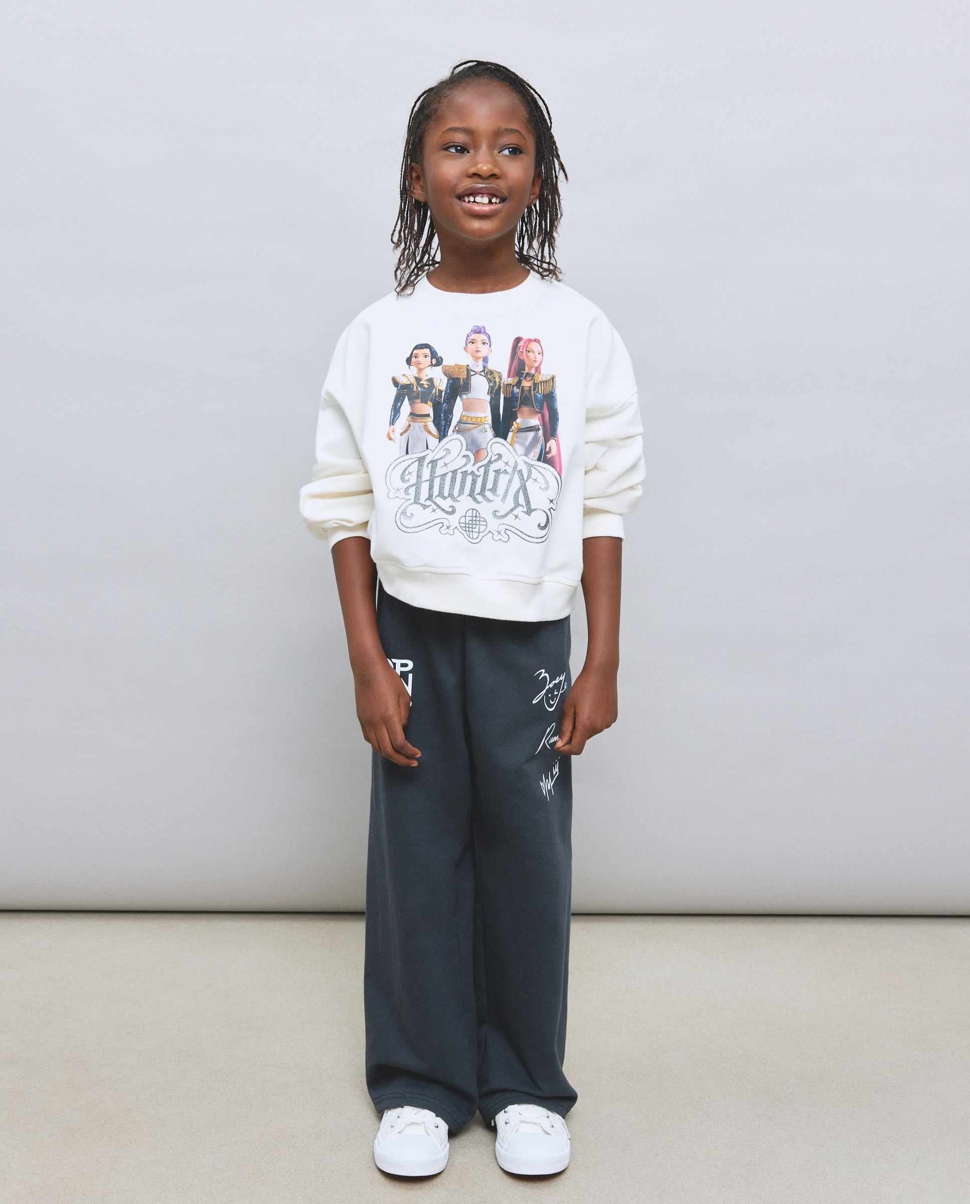 Imagem 0 de Conjunto de Calças Wide Leg e Sweatshirt com Estampado Posicional KPOP
