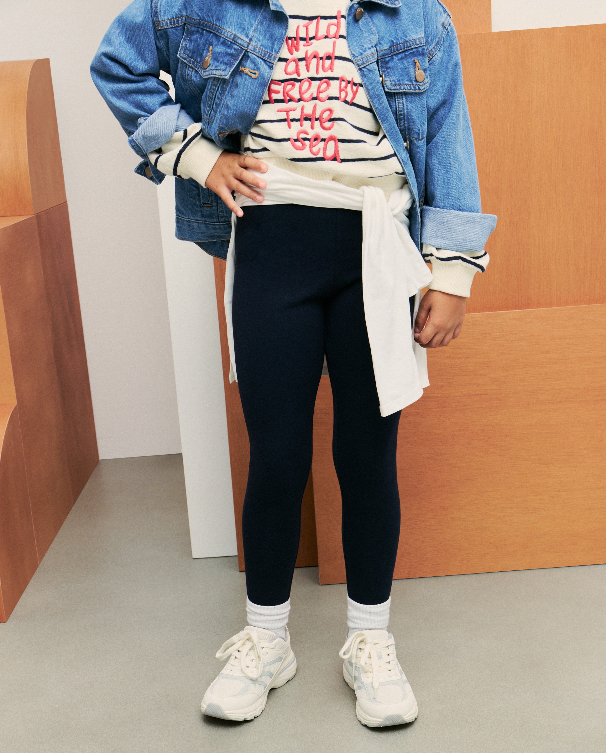 Leggings Básicas Lisas Azul-marinho-2