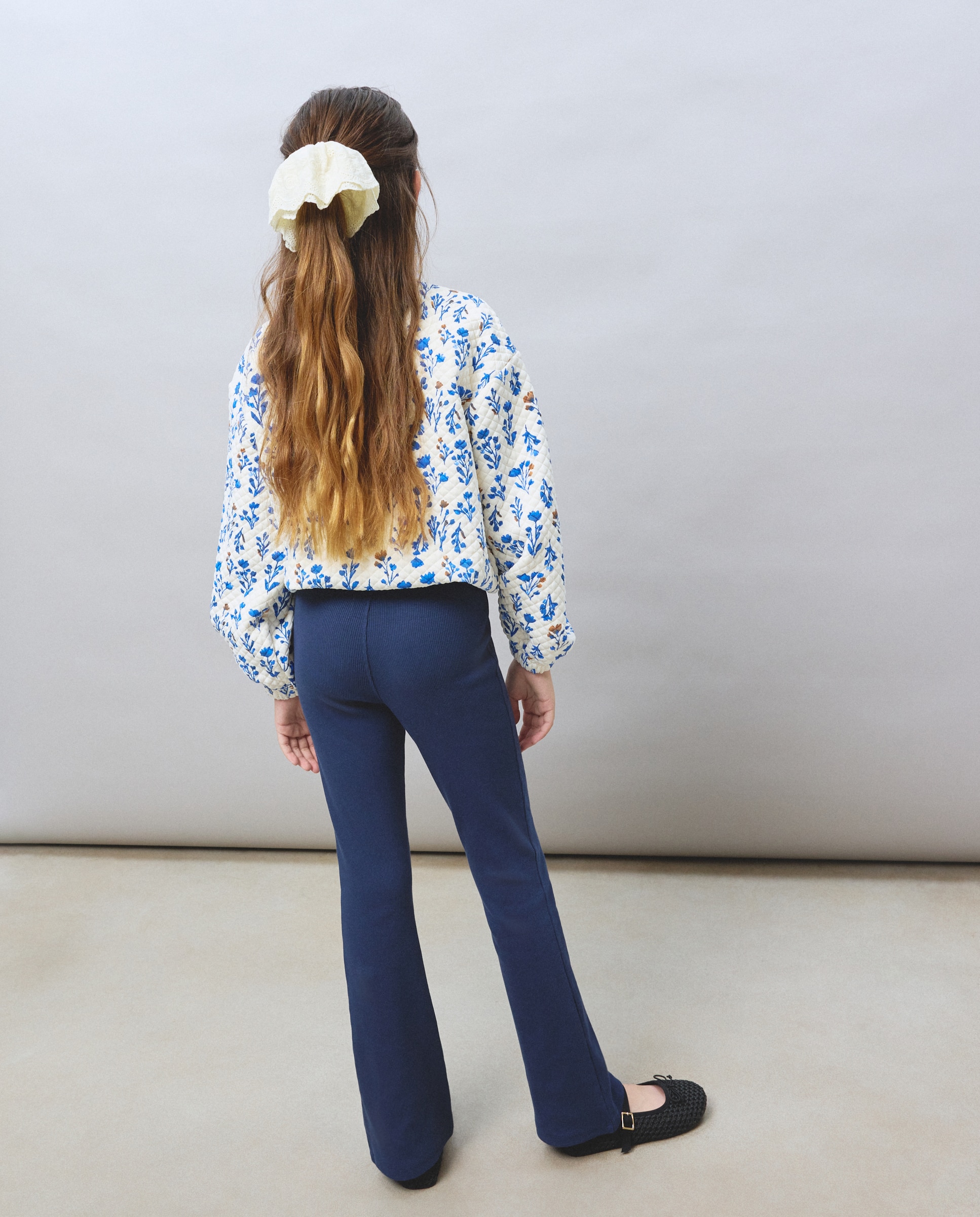 Leggings Flare Rib Kids El Corte Inglés Azul-marinho-3