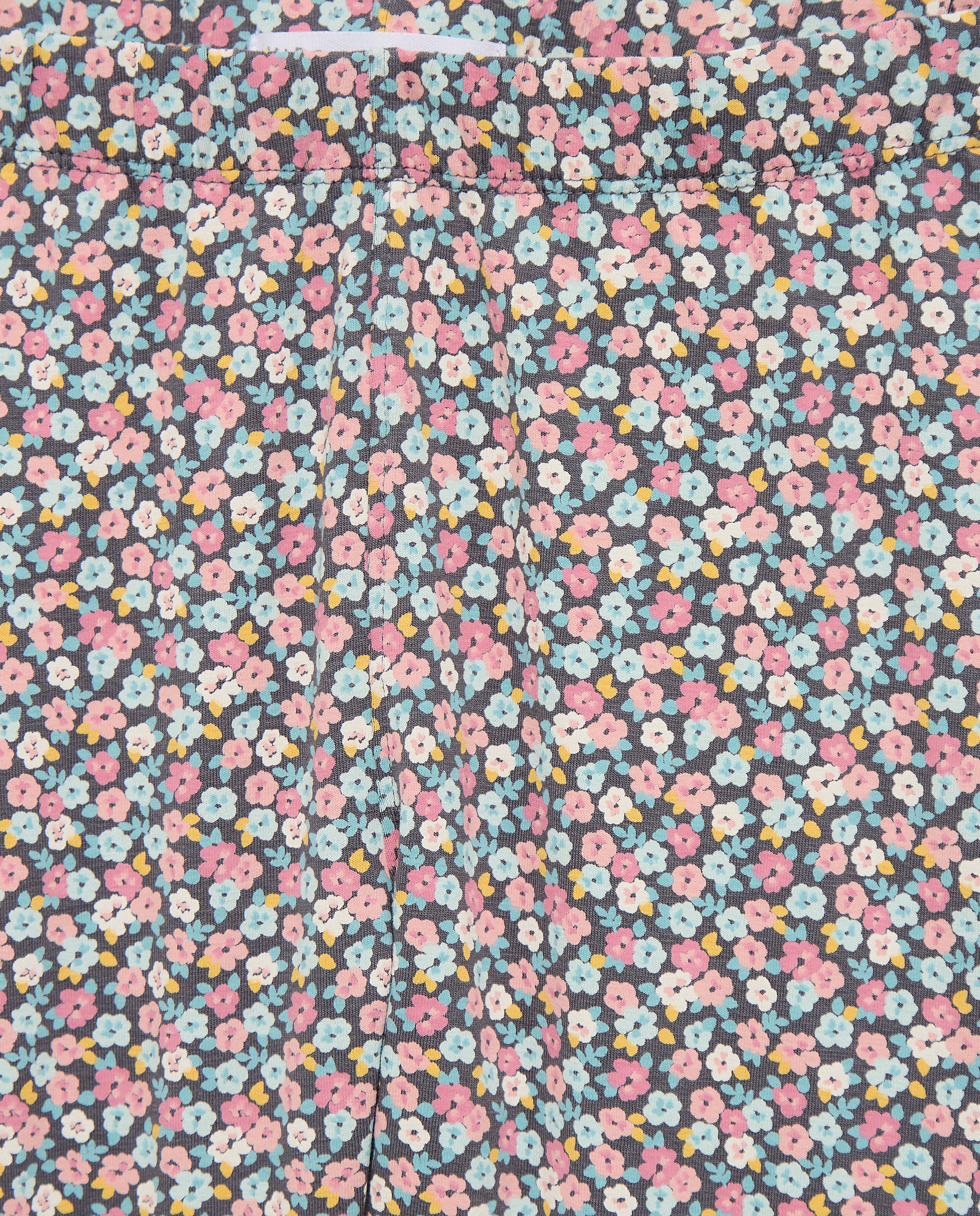 Leggings Básicas com Estampado Floral Preto-5