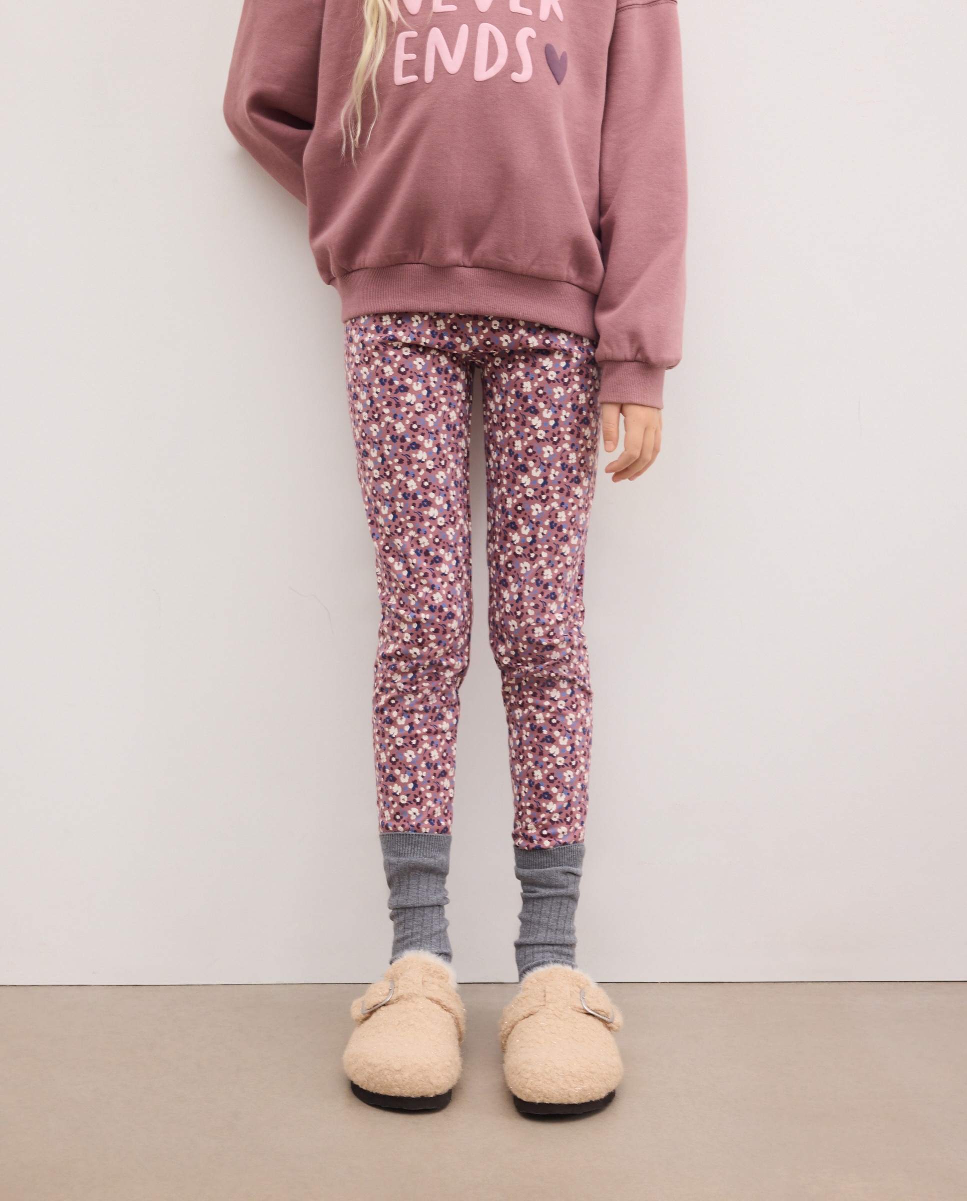Leggings de Criança Leves com Estampado All Over Kids El Corte Inglés Rosa-3