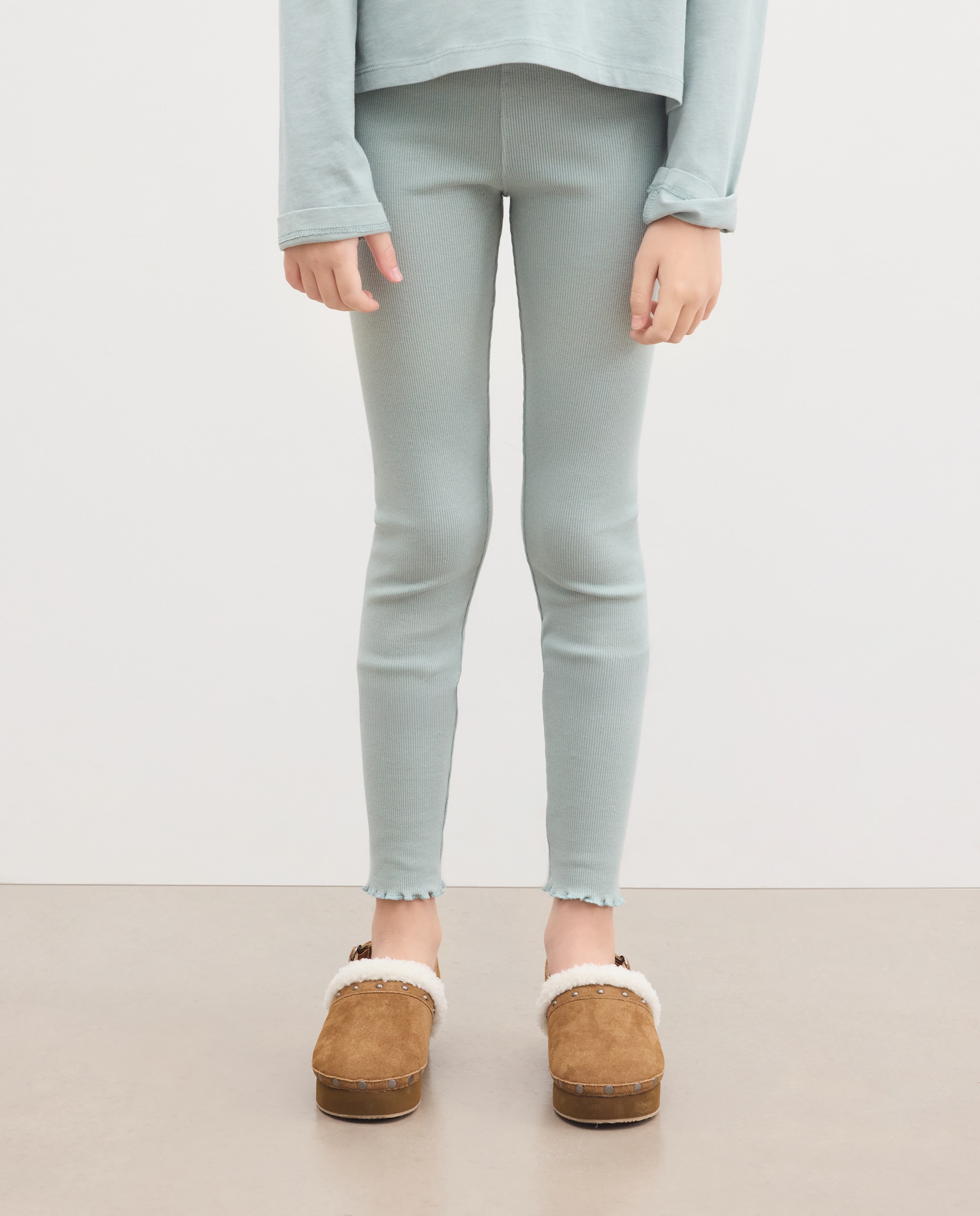 Leggings Lisas Caneladas Kids El Corte Inglés Verde-2