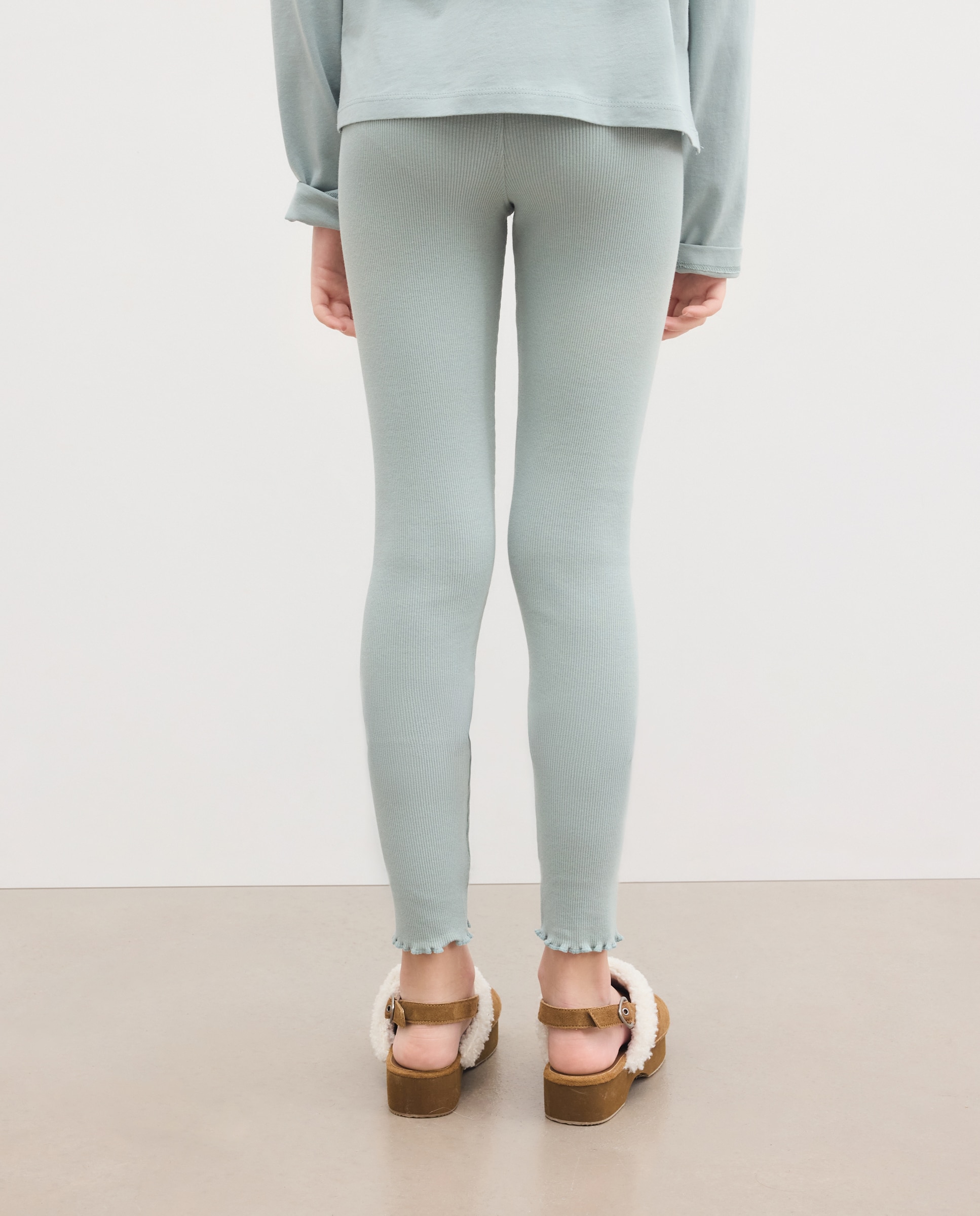 Leggings Lisas Caneladas Kids El Corte Inglés Verde-3